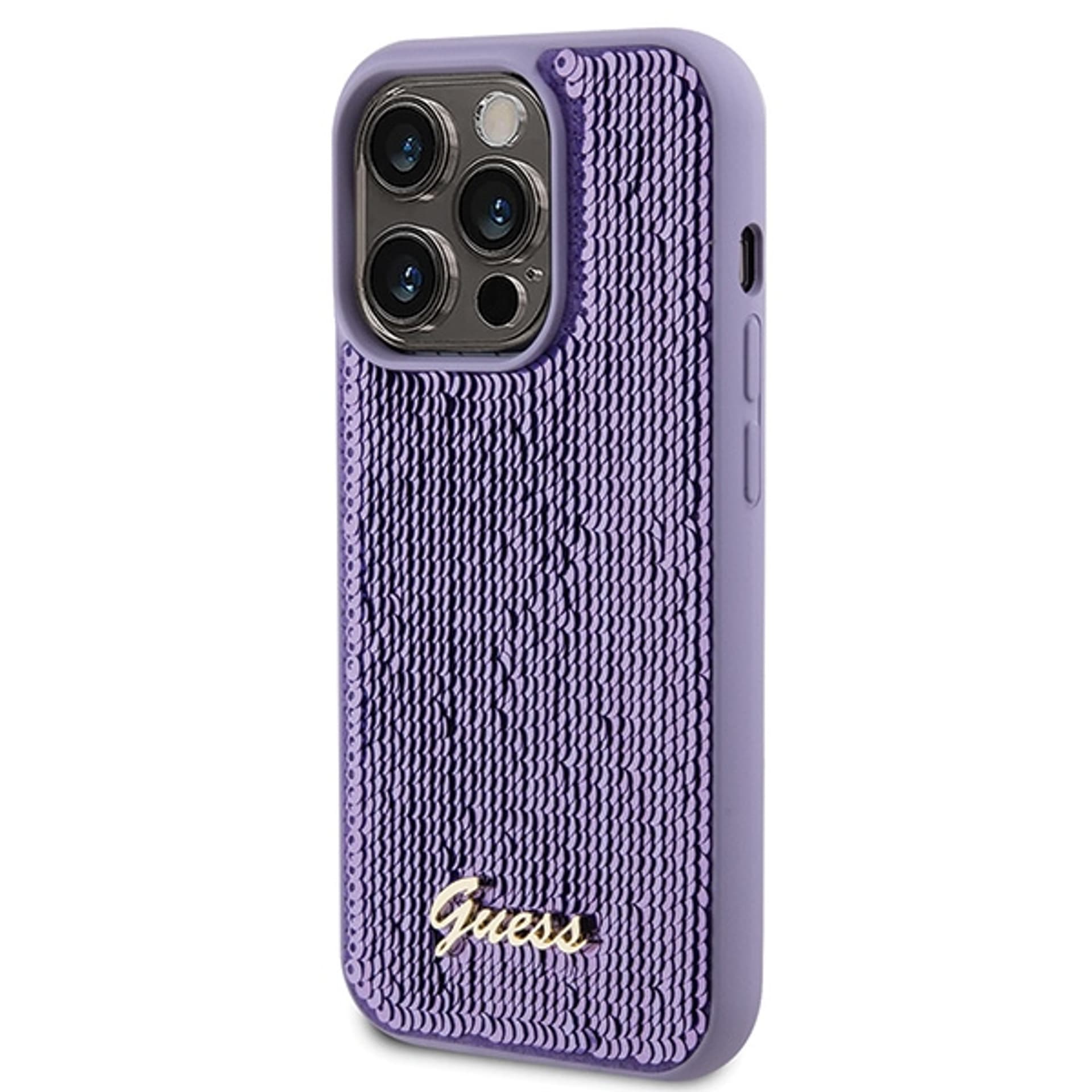 

Guess GUHCP15XPSFDGSU iPhone 15 Pro Max 6.7" fioletowy/purple hardcase Sequin Script Metal