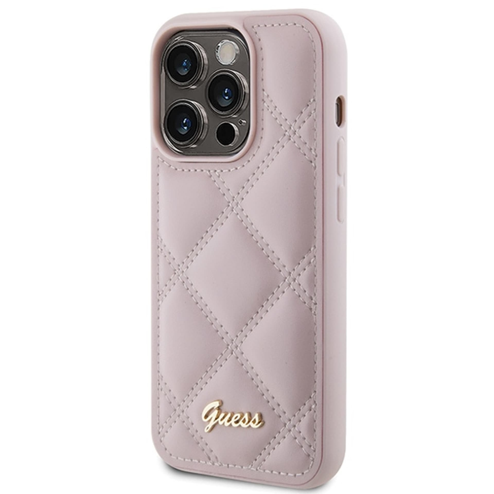 

Guess GUHCP15XPSQSQSP iPhone 15 Pro Max 6.7" różowy/pink hardcase Quilted Metal Logo