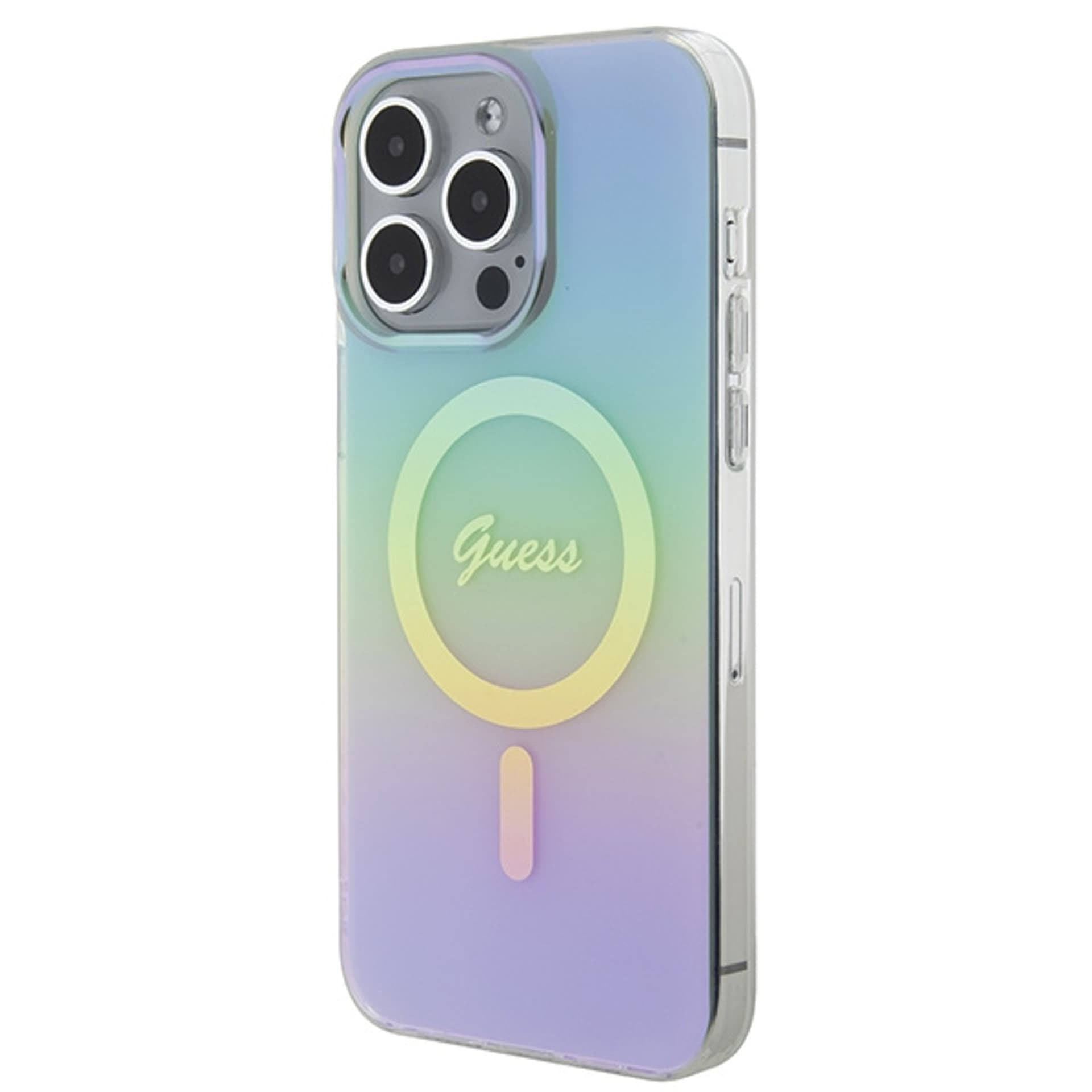 

Guess GUHMP15LHITSQ iPhone 15 Pro 6.1" turkusowy/turquoise hardcase IML Iridescent MagSafe