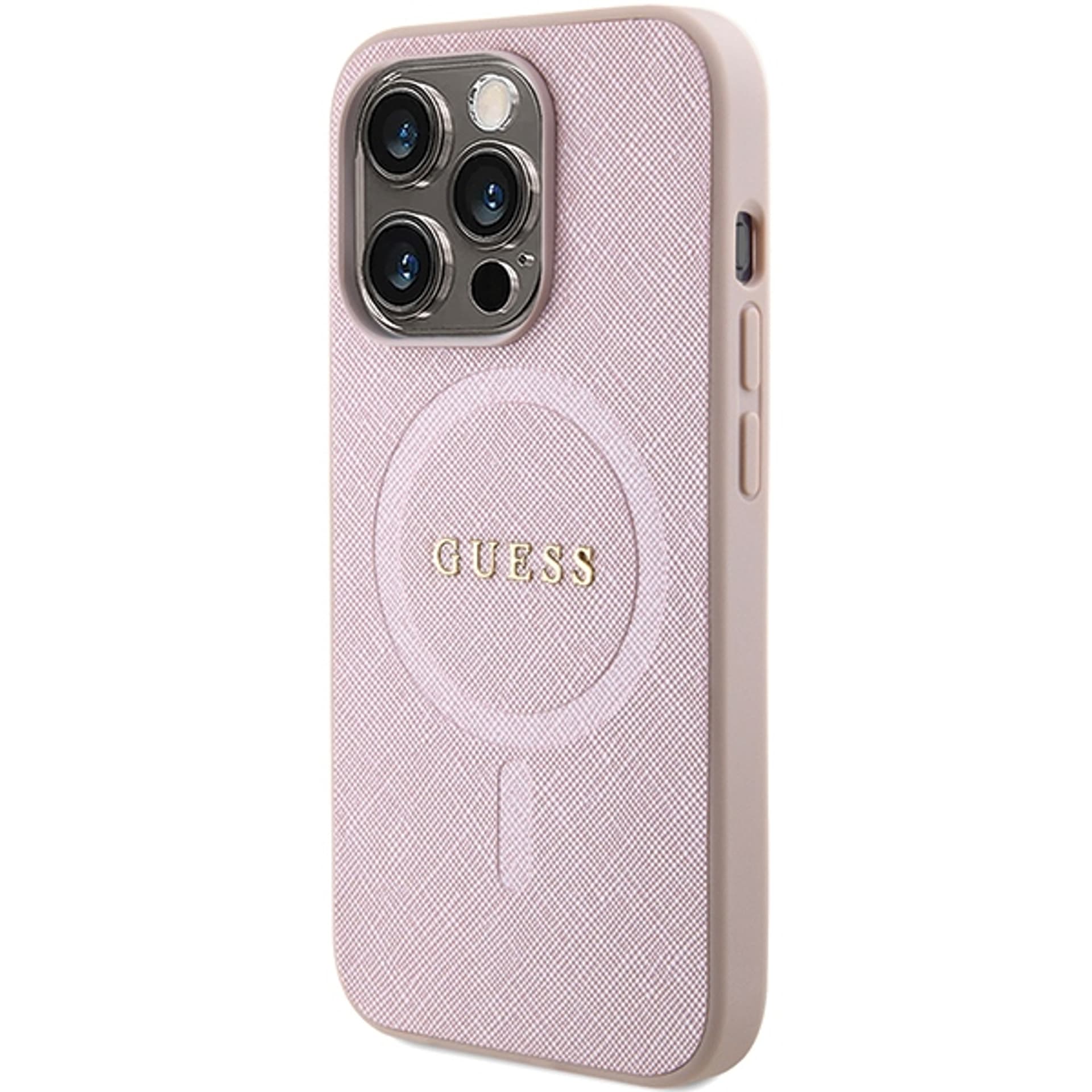 

Guess GUHMP15XPSAHMCP iPhone 15 Pro Max 6.7" różowy/pink hardcase Saffiano MagSafe