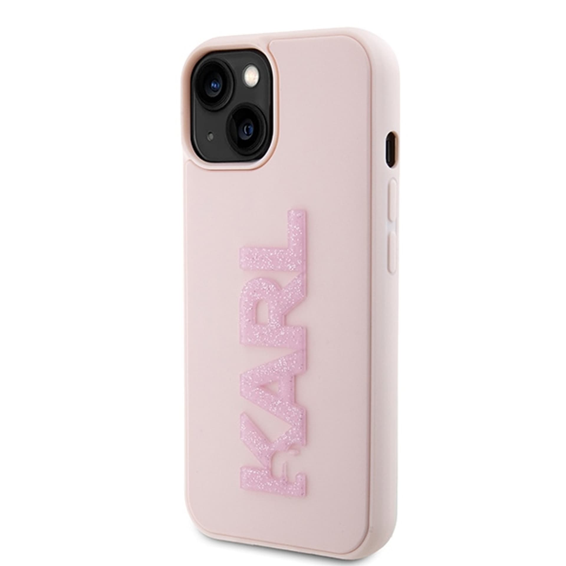 

Karl Lagerfeld KLHCP15S3DMBKCP iPhone 15 6.1" różowy/pink hardcase 3D Rubber Glitter Logo