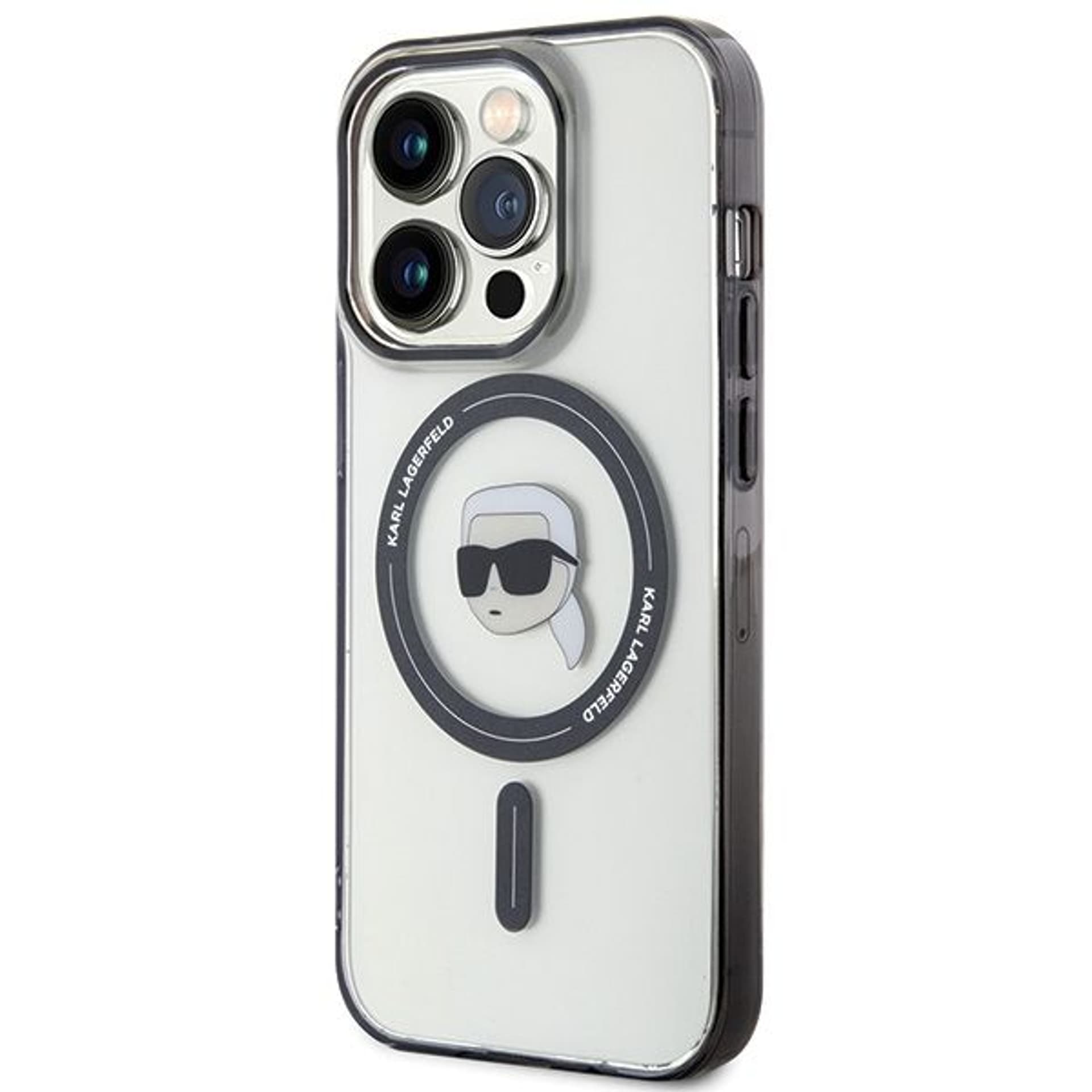 

Karl Lagerfeld KLHMP15LHKHNOTK iPhone 15 Pro 6.1" transparent hardcase IML Karl`s Head MagSafe