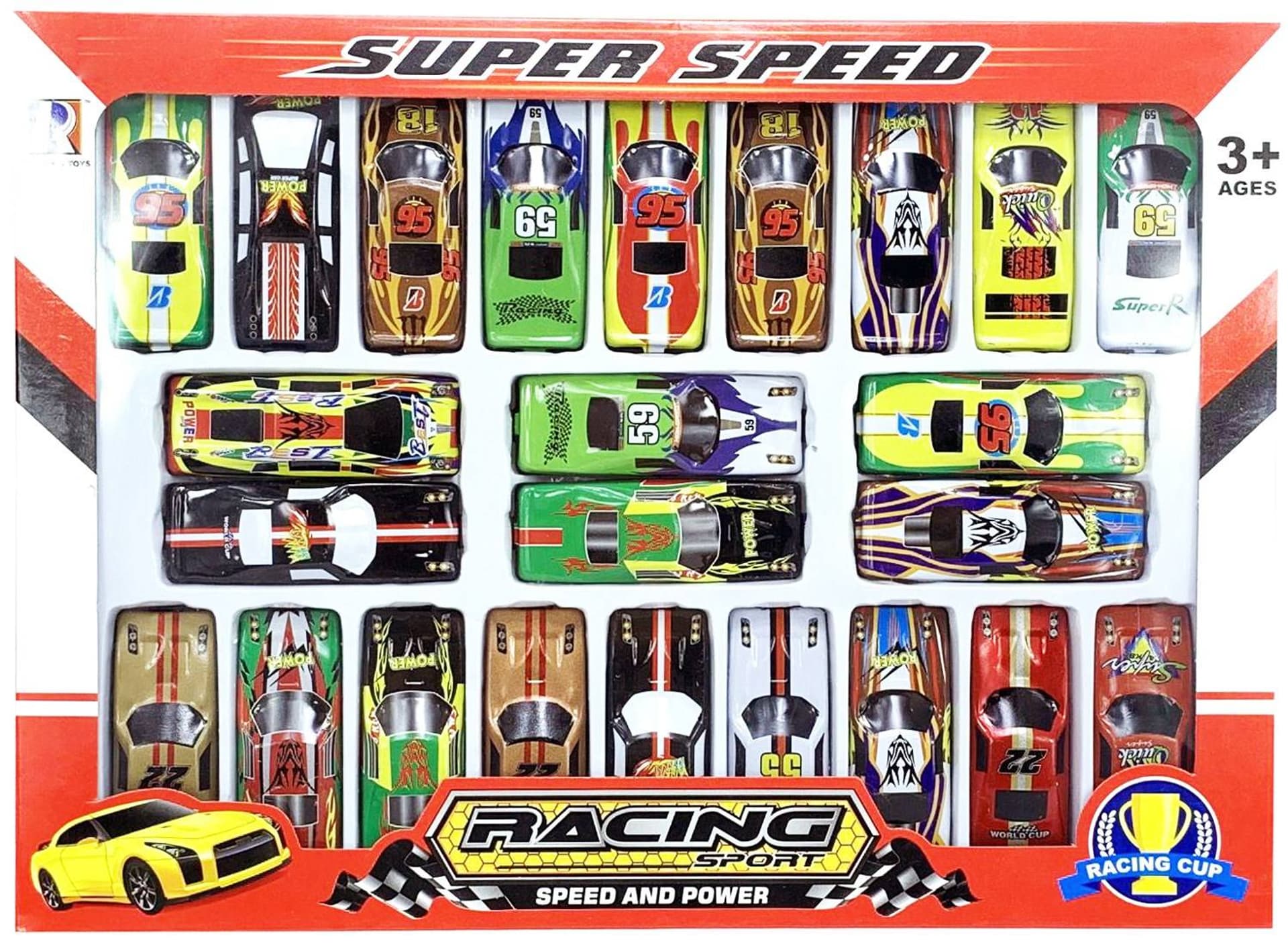 

AUTA METALOWE RESORAKI 24 SZTUKI