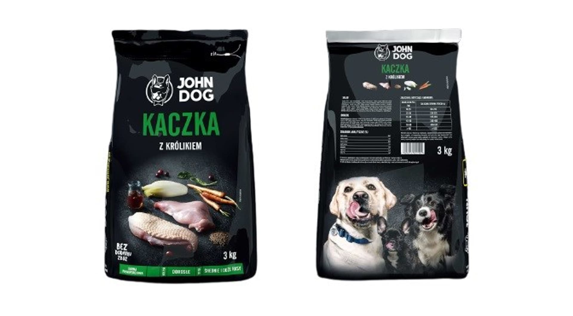 

John Dog PREMIUM Ś/D RASY kaczka z królikiem 3kg