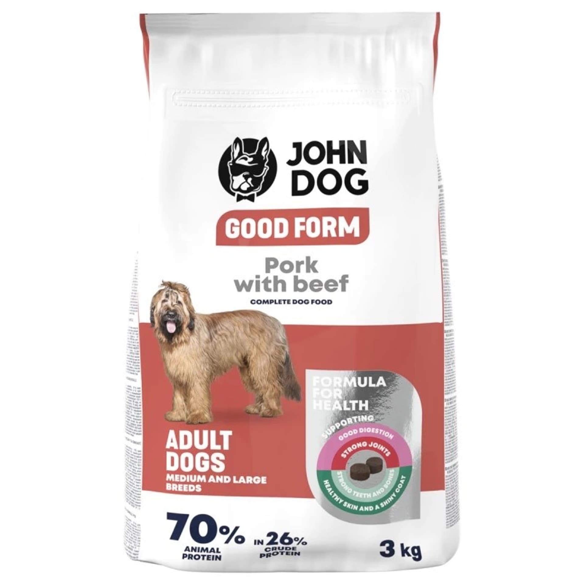 

John Dog GOOD FORM Ś/D RASY wieprz z wołowiną 3kg