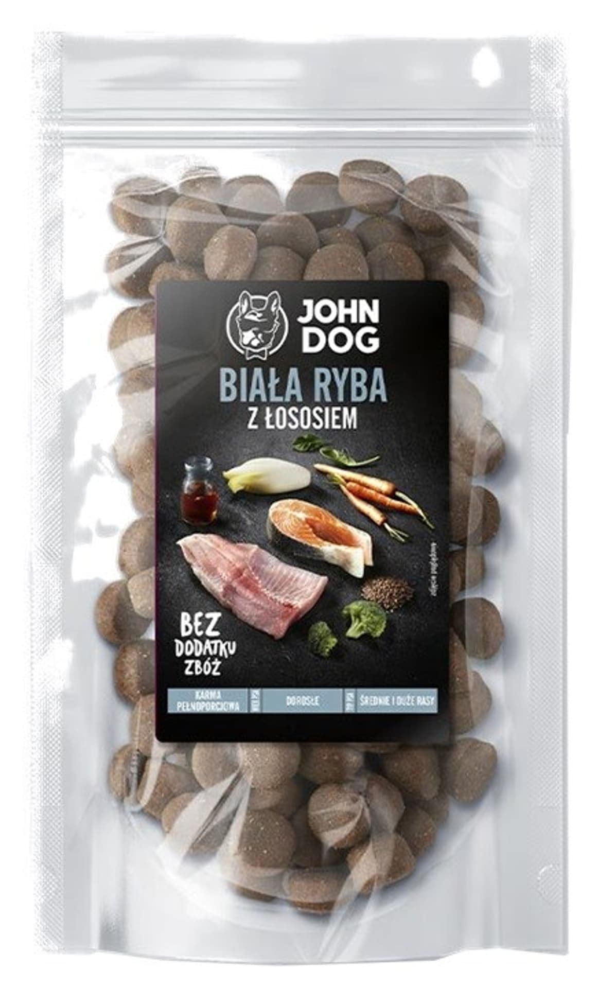 

John Dog Biała ryba z łososiem dla średnich i dużych ras