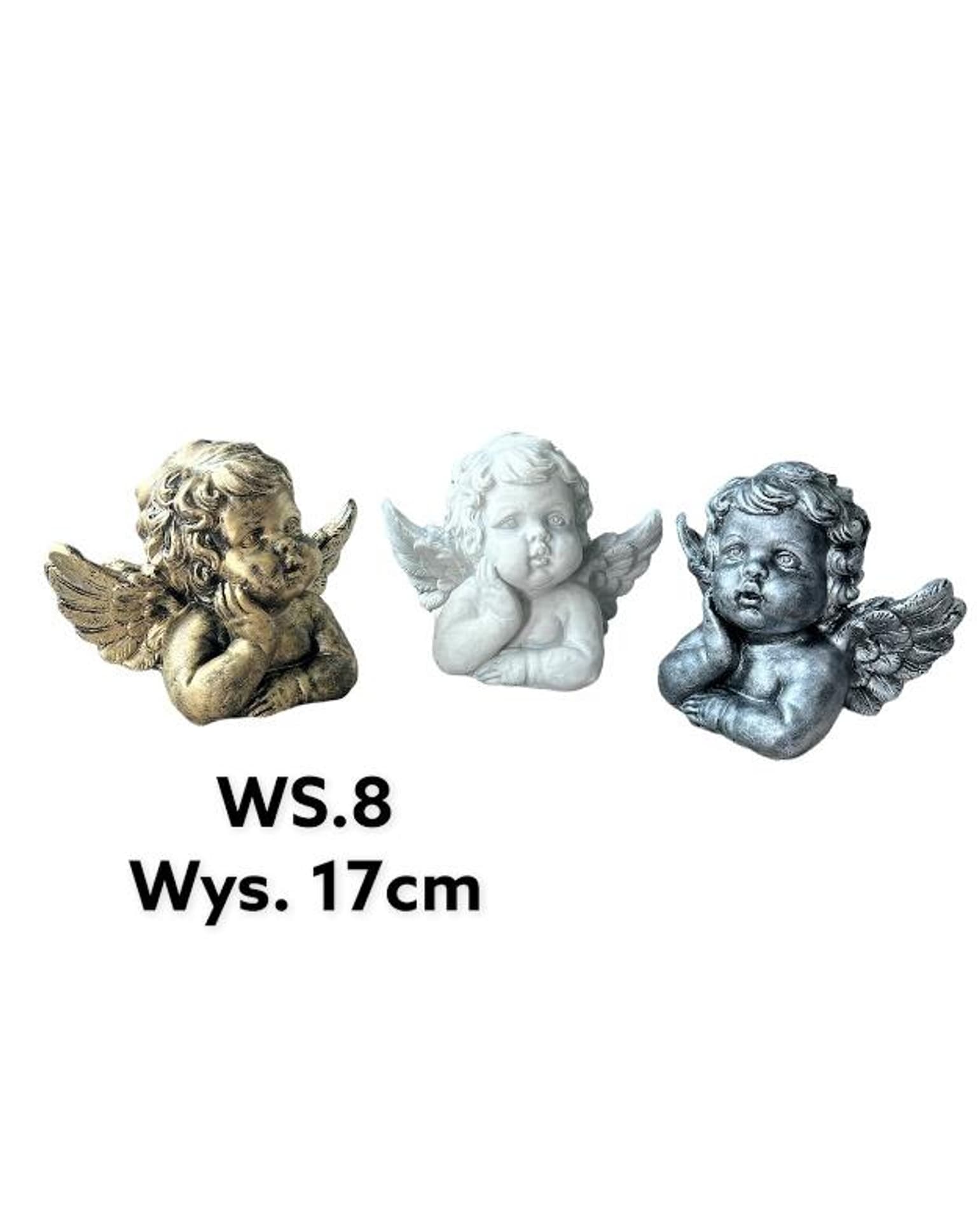

Figura Anioł półpiersie 11x23x18cm złoty