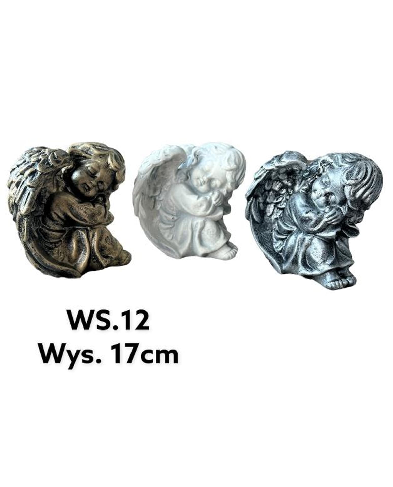 

Figura Anioł siedzący 16x16x17cm złoty