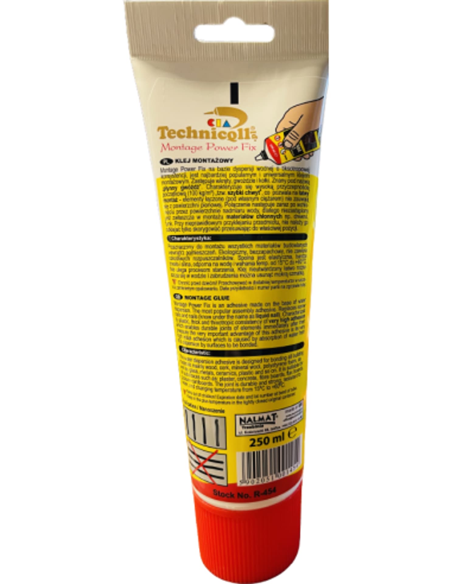 

KLEJ MONTAŻOWY DYSPRESYJNY R-454 TECHNICQLL 250ML