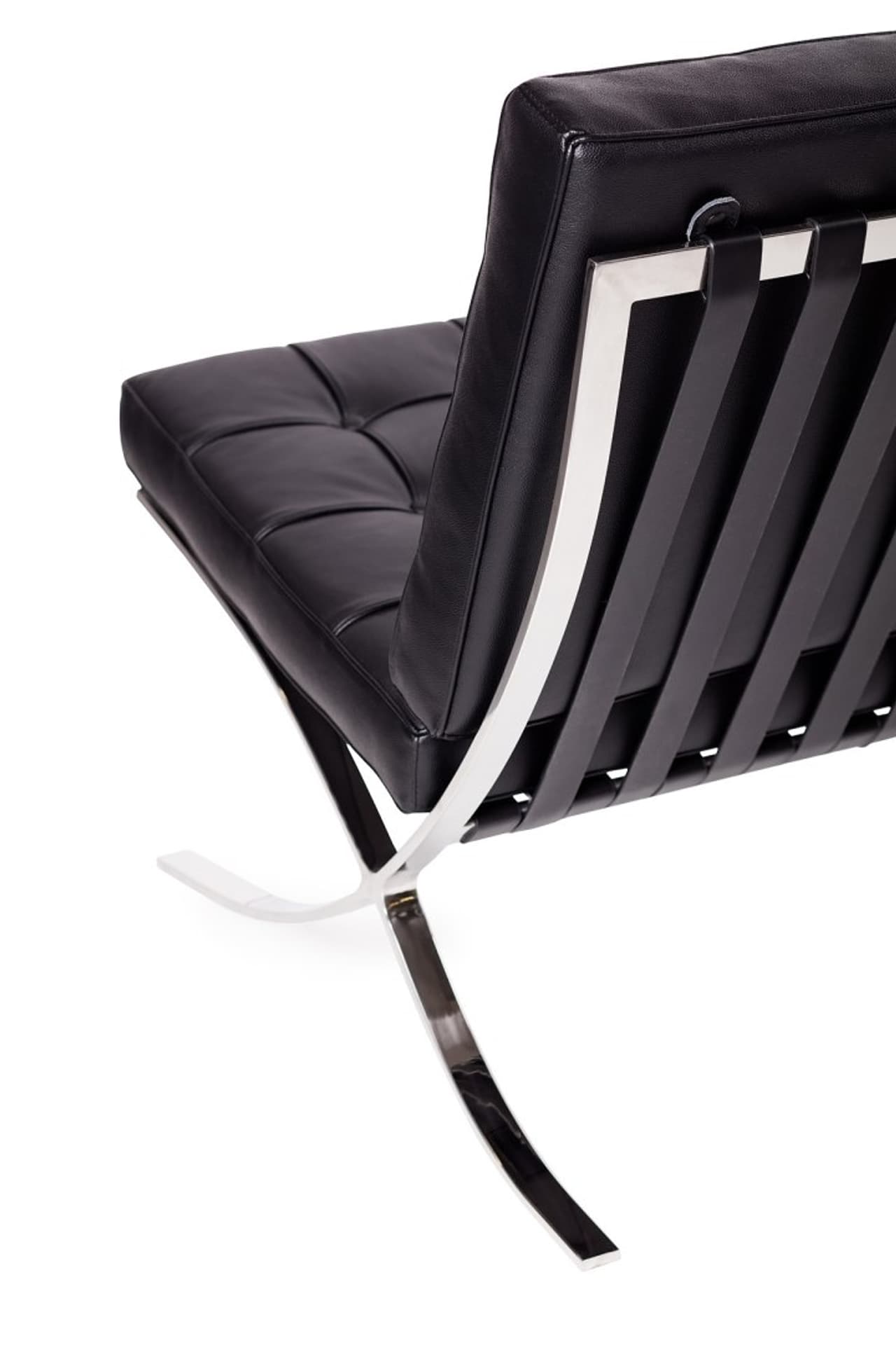 

Sofa dwuosobowa BARCELON PRESTIGE PLUS czarna - włoska selekcjonowana skóra naturalna, stal