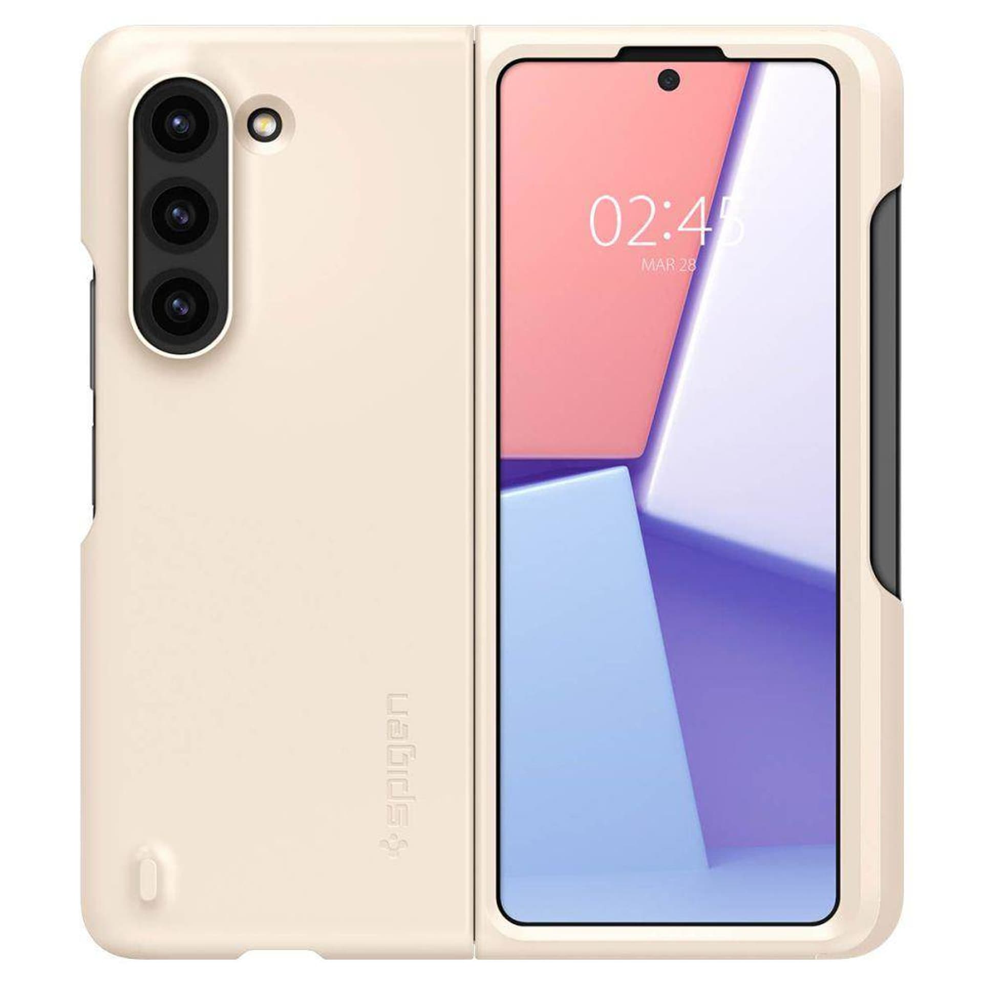 

Etui SAMSUNG GALAXY Z FOLD 5 Spigen Thin Fit Pen Pearled Ivory beżowe