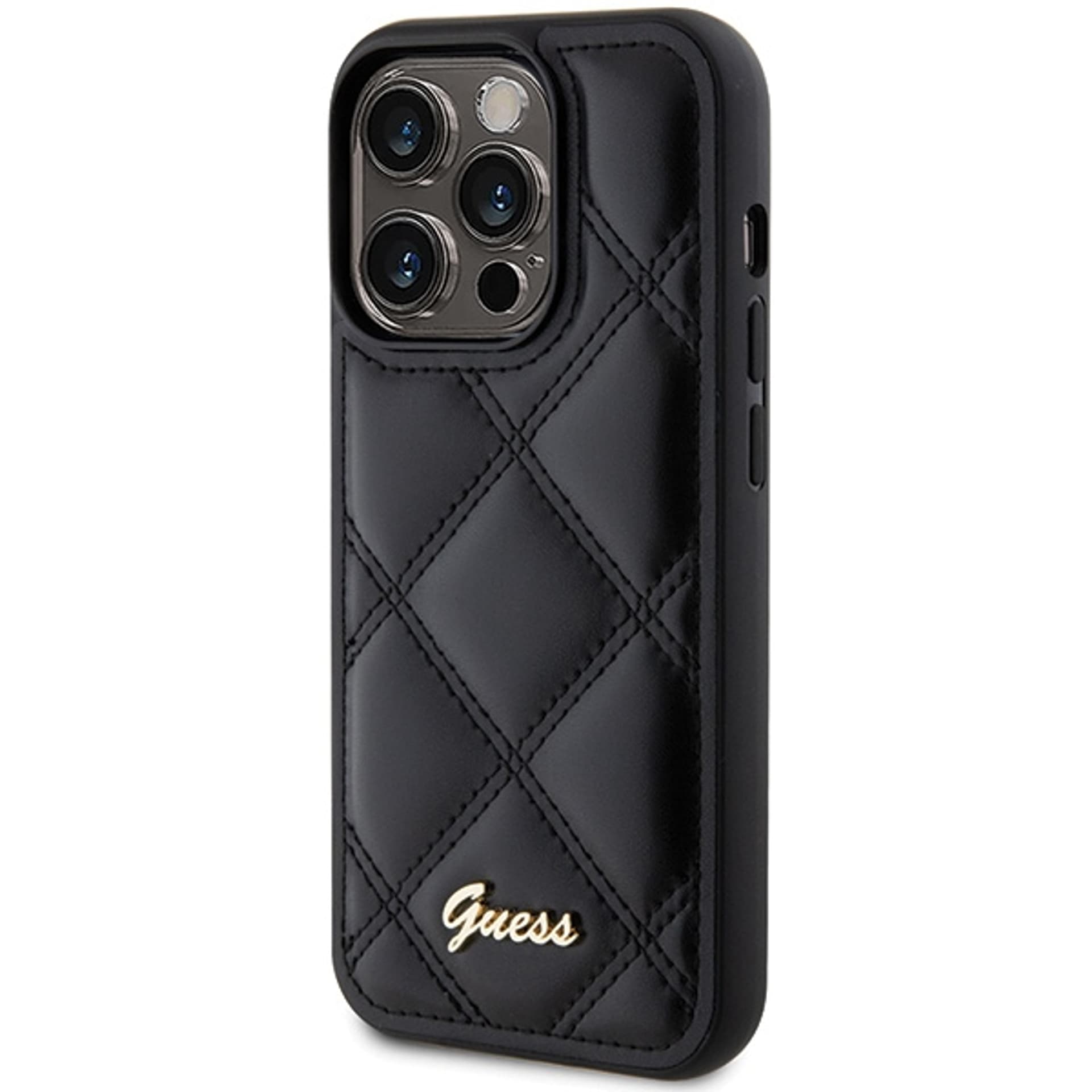 

Guess GUHCP15LPSQSQSK iPhone 15 Pro 6.1" czarny/black hardcase Quilted Metal Logo