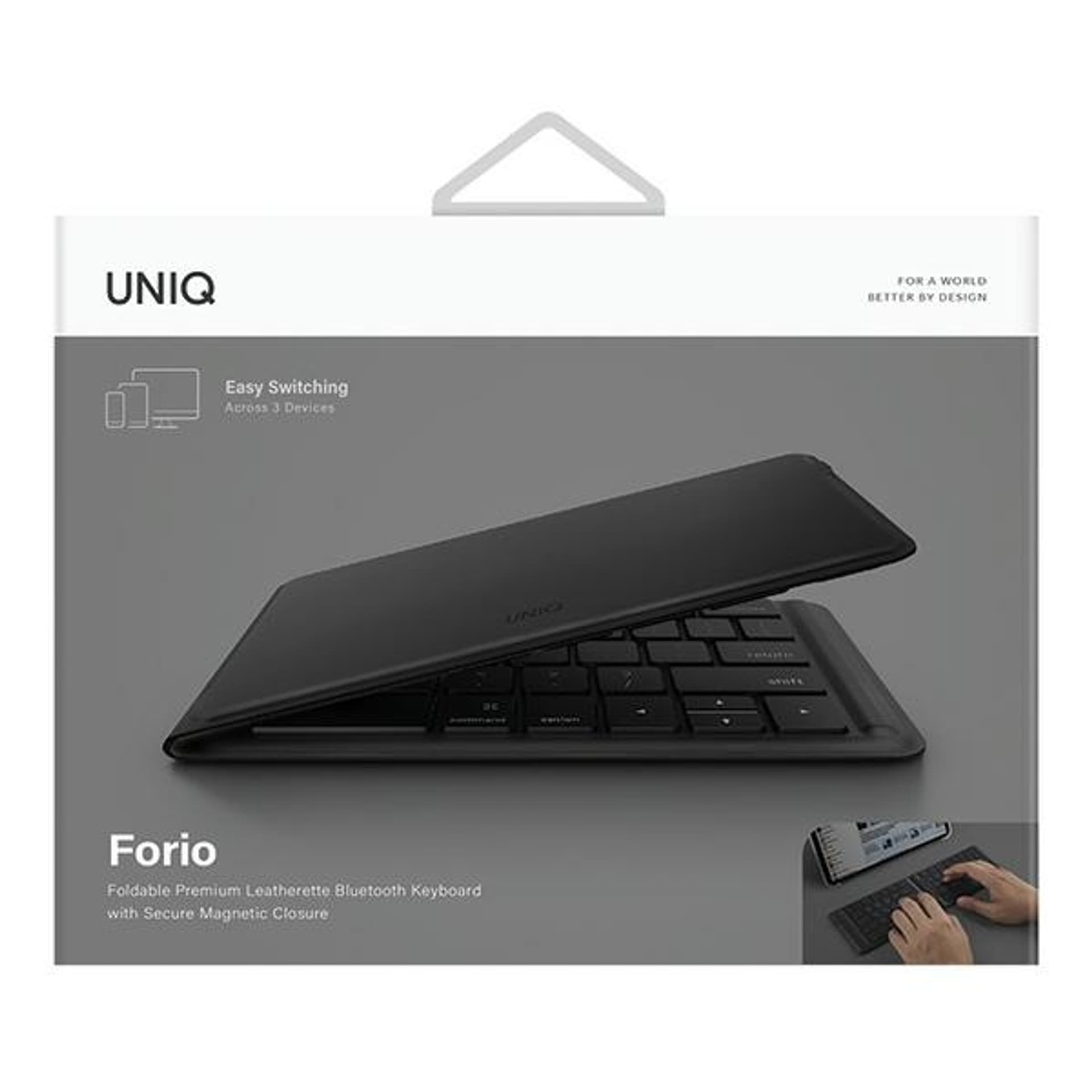 

UNIQ Forio składana klawiatura Bluetooth czarny/midnight black