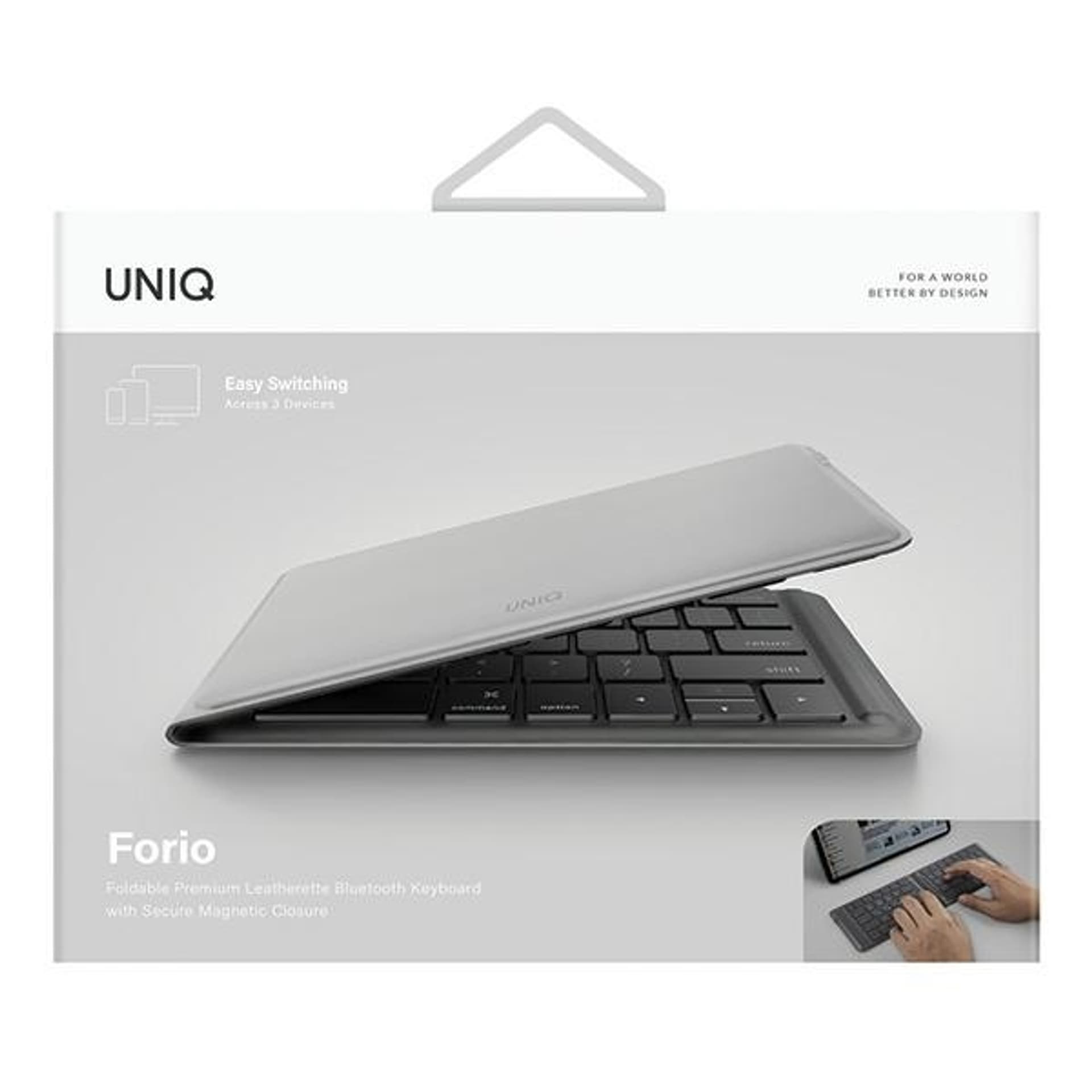 

UNIQ Forio składana klawiatura Bluetooth szary/chalk grey