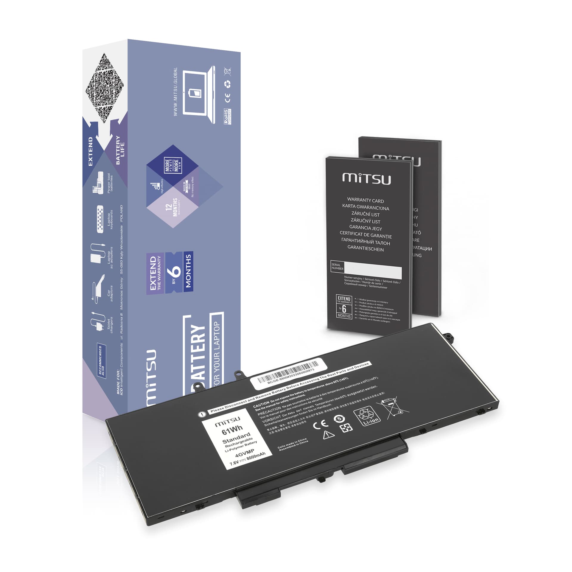 

Bateria Mitsu do Dell Latitude 5400 5500 5510