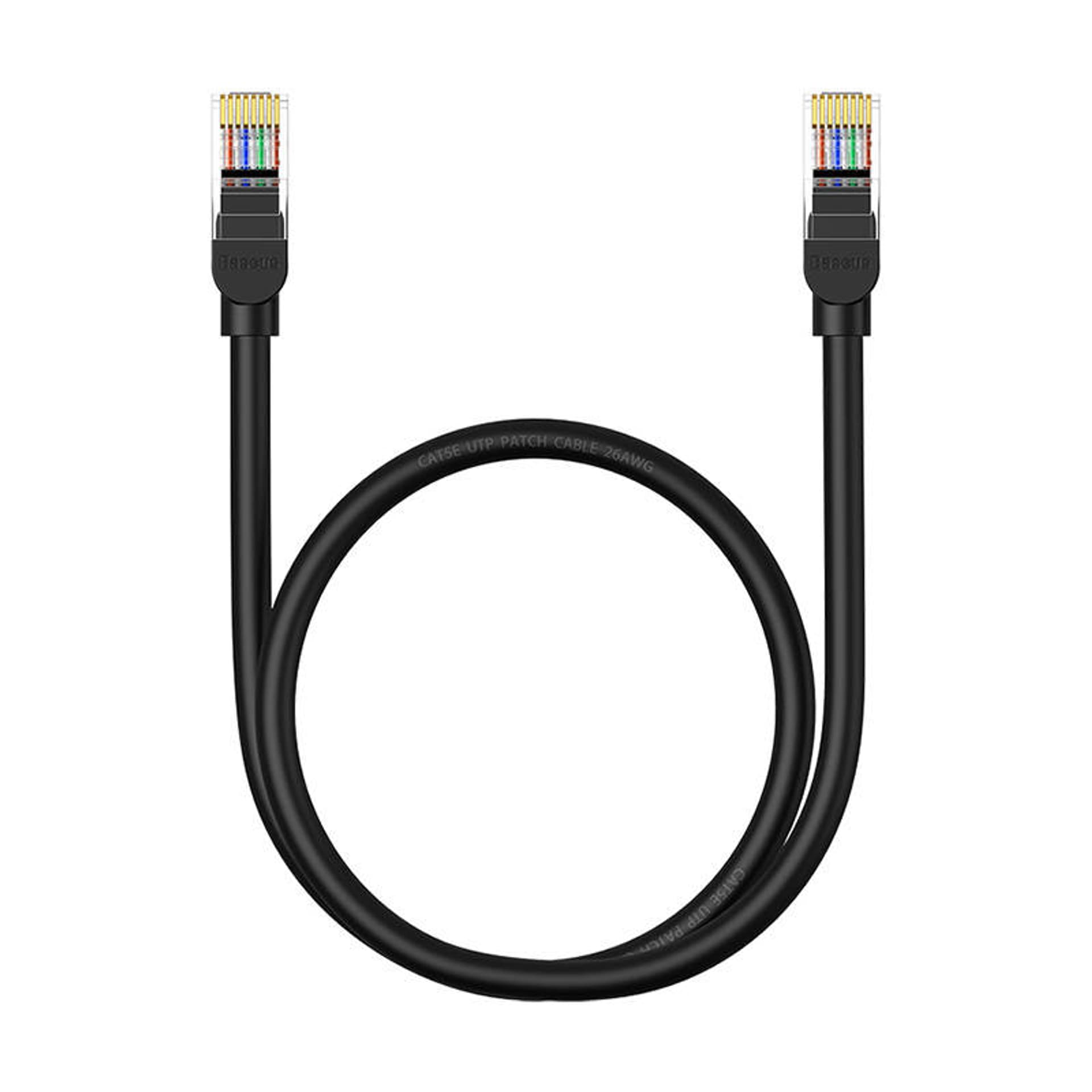 

Kabel sieciowy Baseus Ethernet CAT5, 0,5m (czarny)