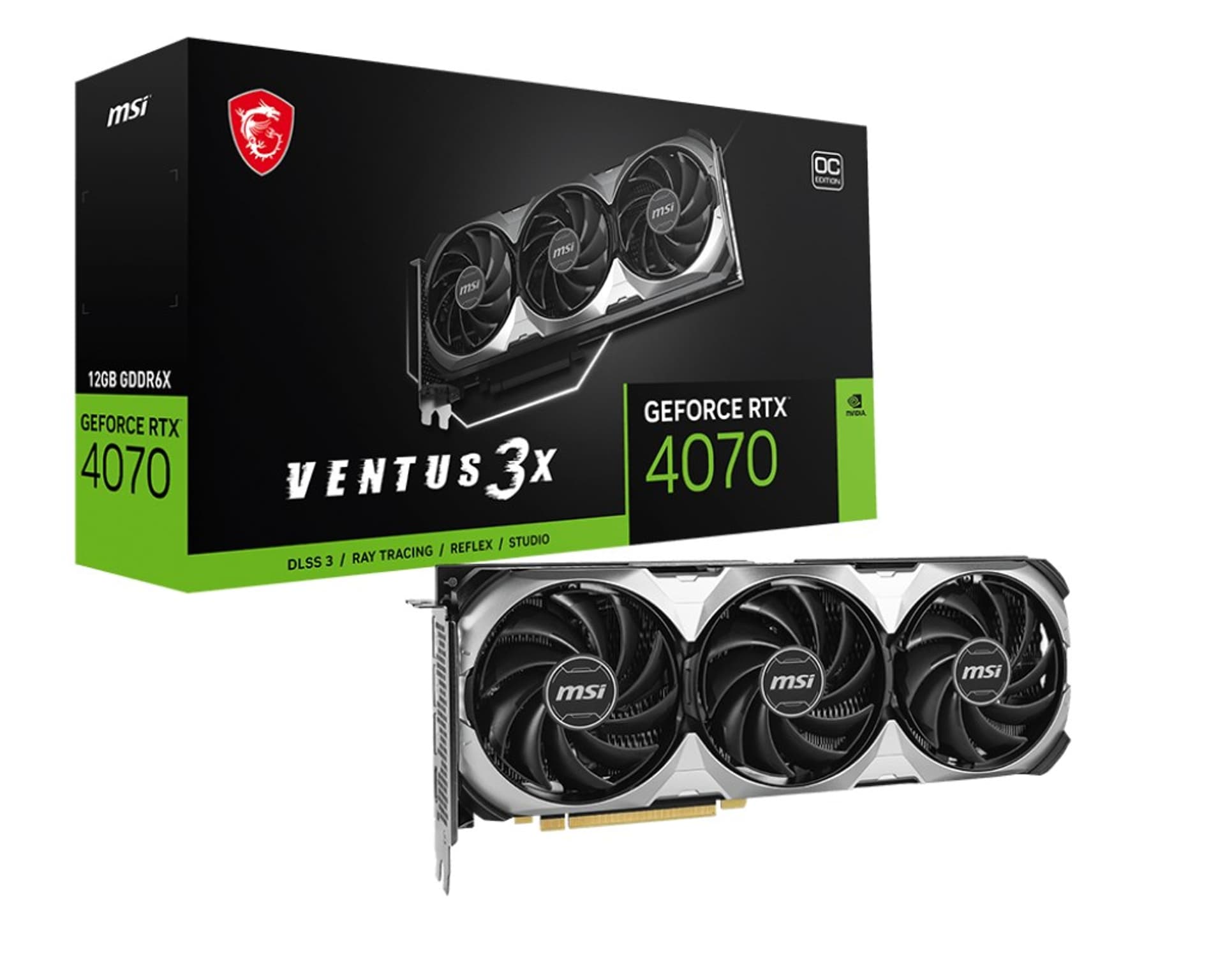 

Karta graficzna MSI GeForce RTX 4070 VENTUS 3X E 12GB OC