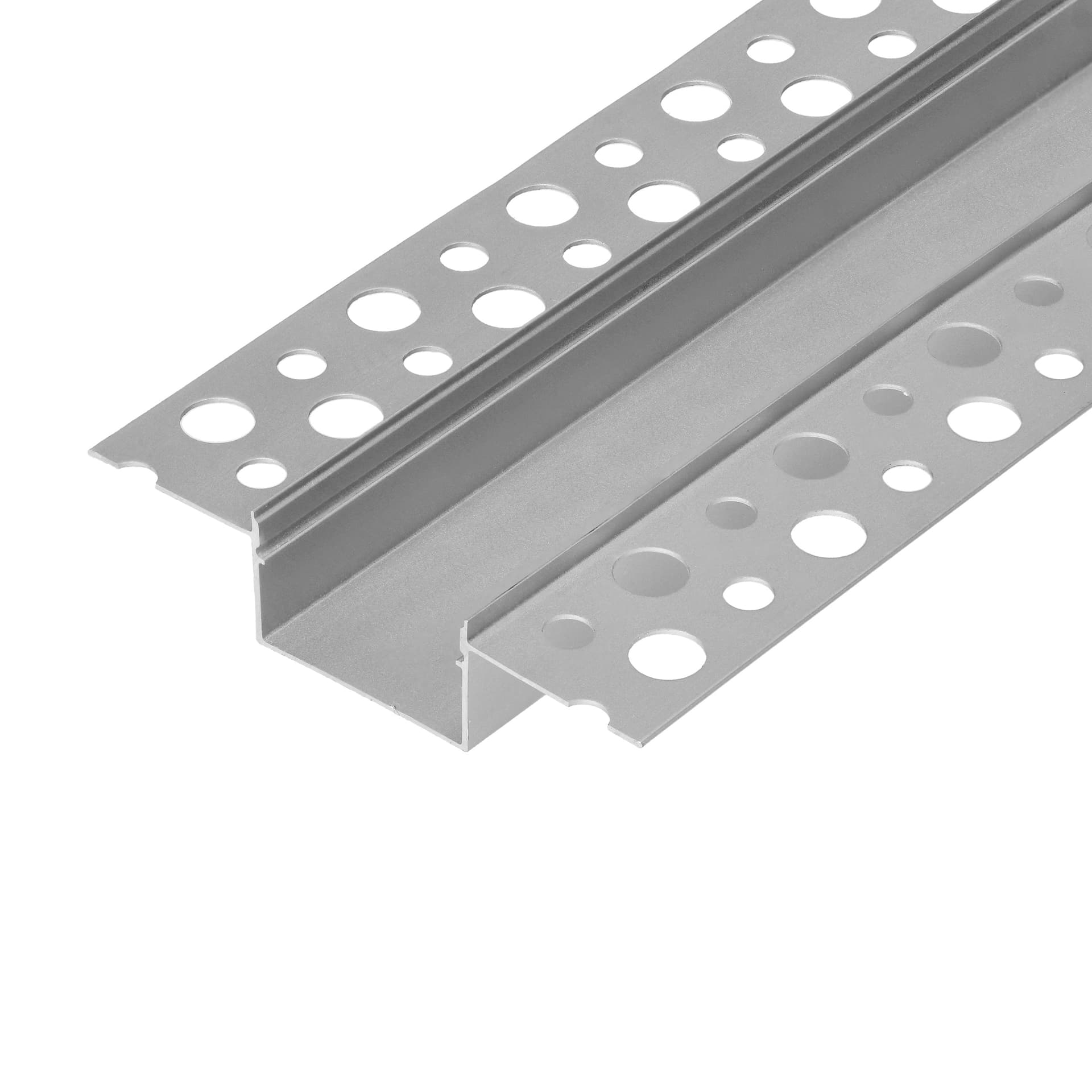 

Profil aluminiowy na 2 taśmy LED, 2000 x 57,89 x 9,8 mm, wpuszczany w karton gips, srebrny, komplet 50 szt.