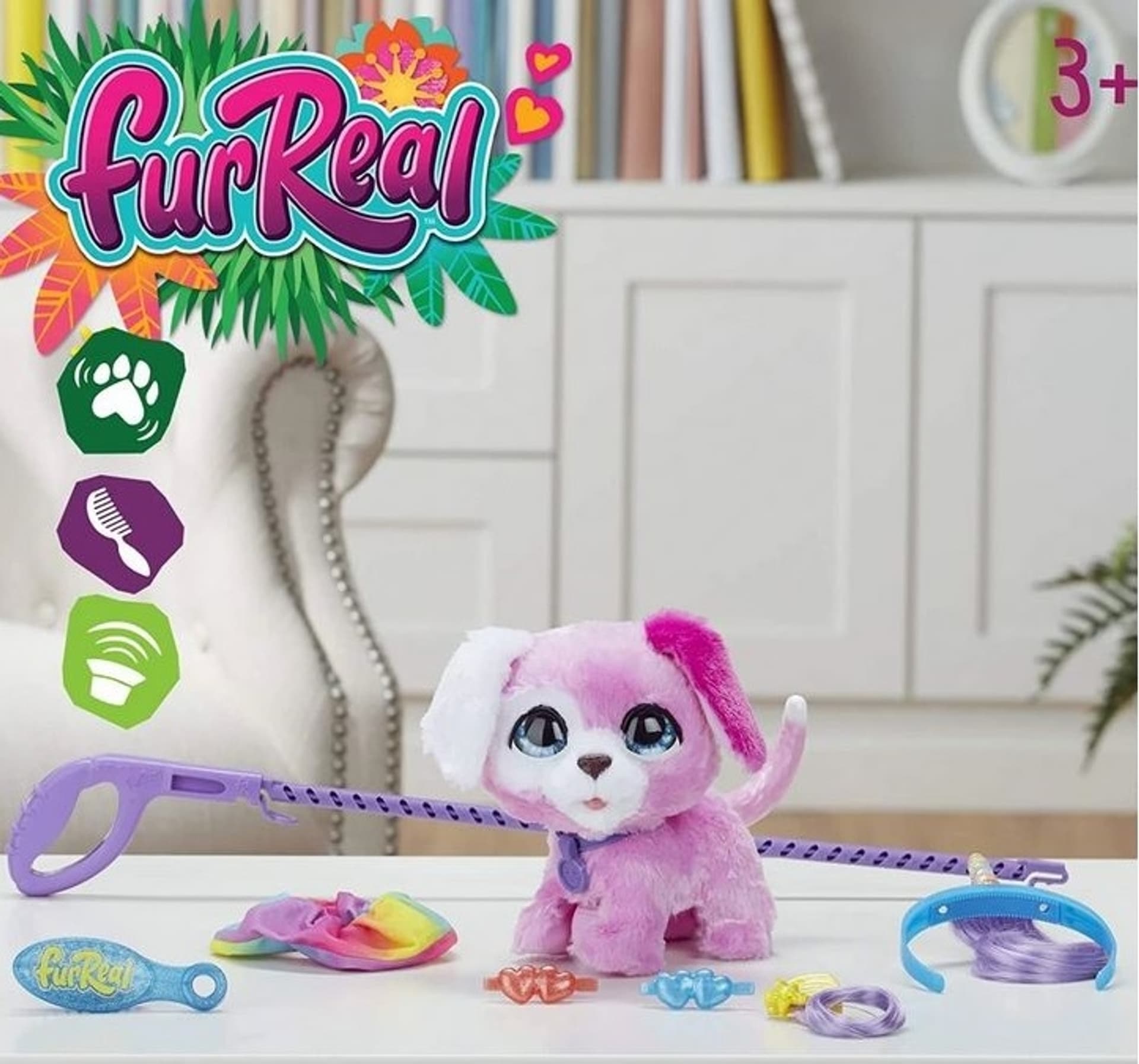 

Piesek Fur Real Friends chodzi jeździ na smyczy dźwięki