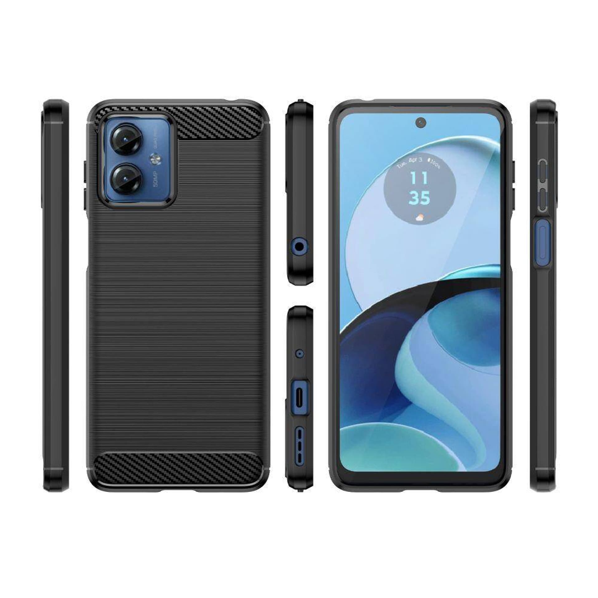

Etui MOTOROLA MOTO G14 Tech-Protect TPU Carbon czarne
