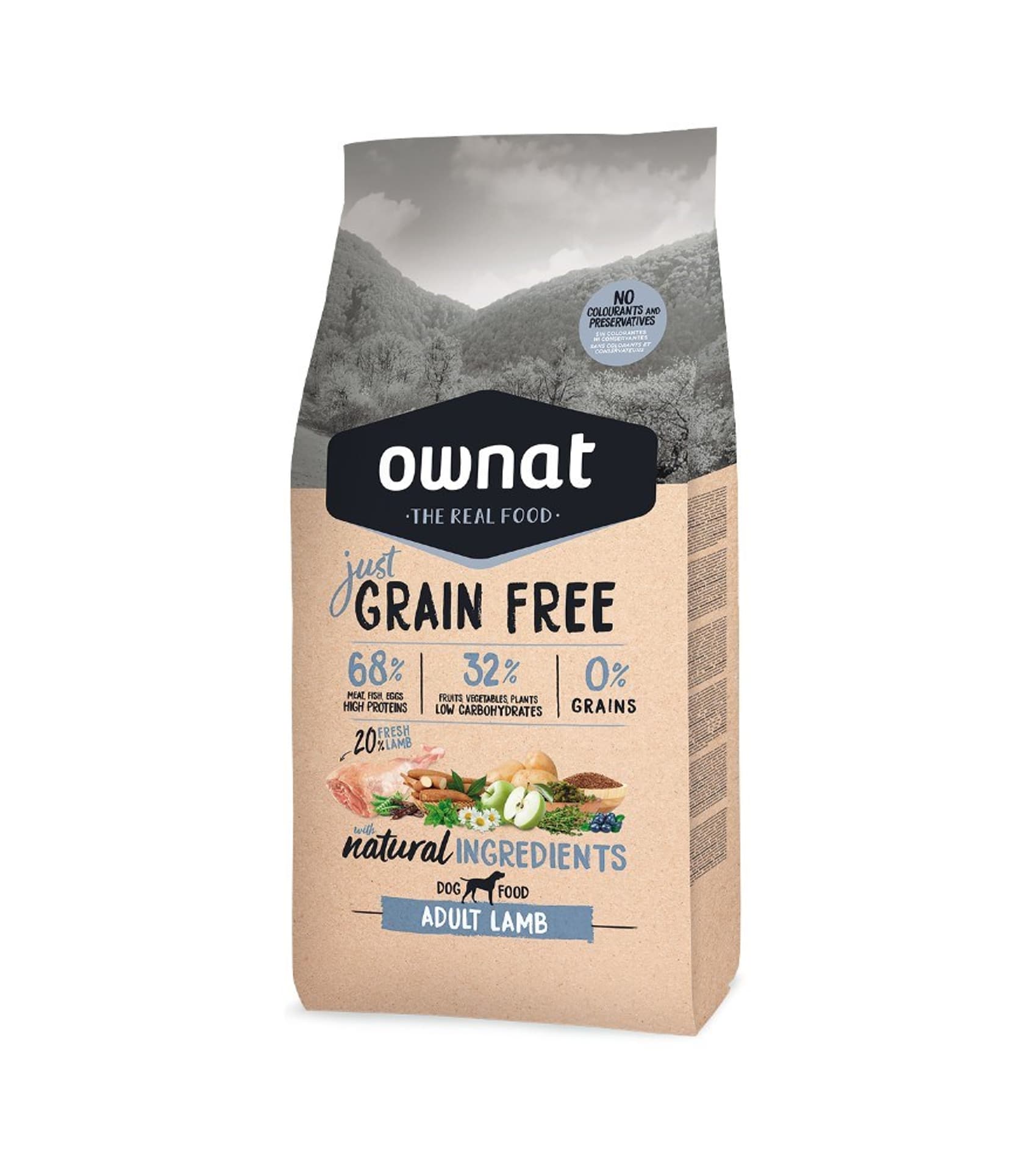 

OWNAT Grain Free JUST Adult Lamb dla psów 14kg