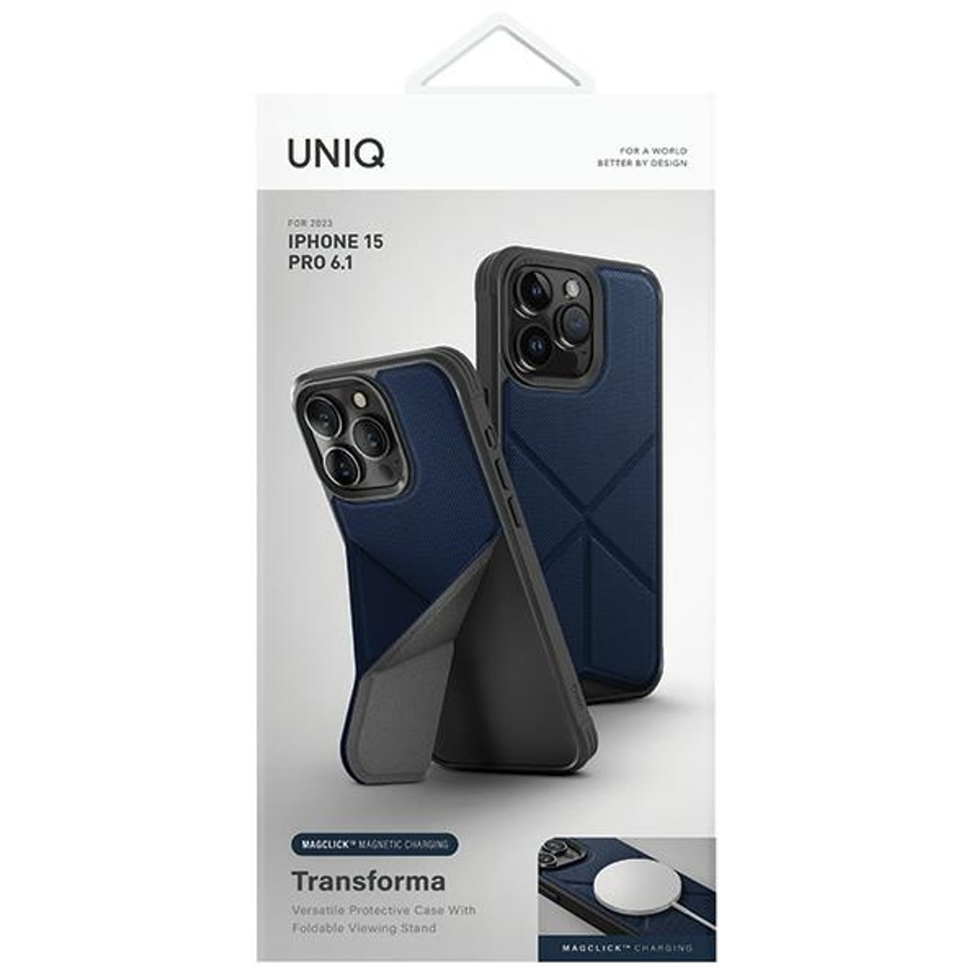 

UNIQ etui Transforma iPhone 15 Pro 6.1" Magclick Charging niebieski/electric blue