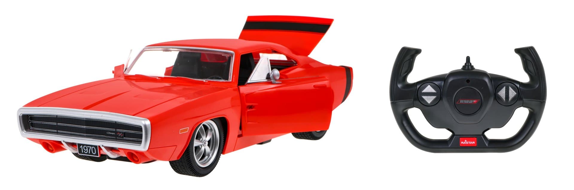 

1970 Dodge Charger RT czerwony RASTAR model 1:16 Zdalnie sterowane auto + Pilot