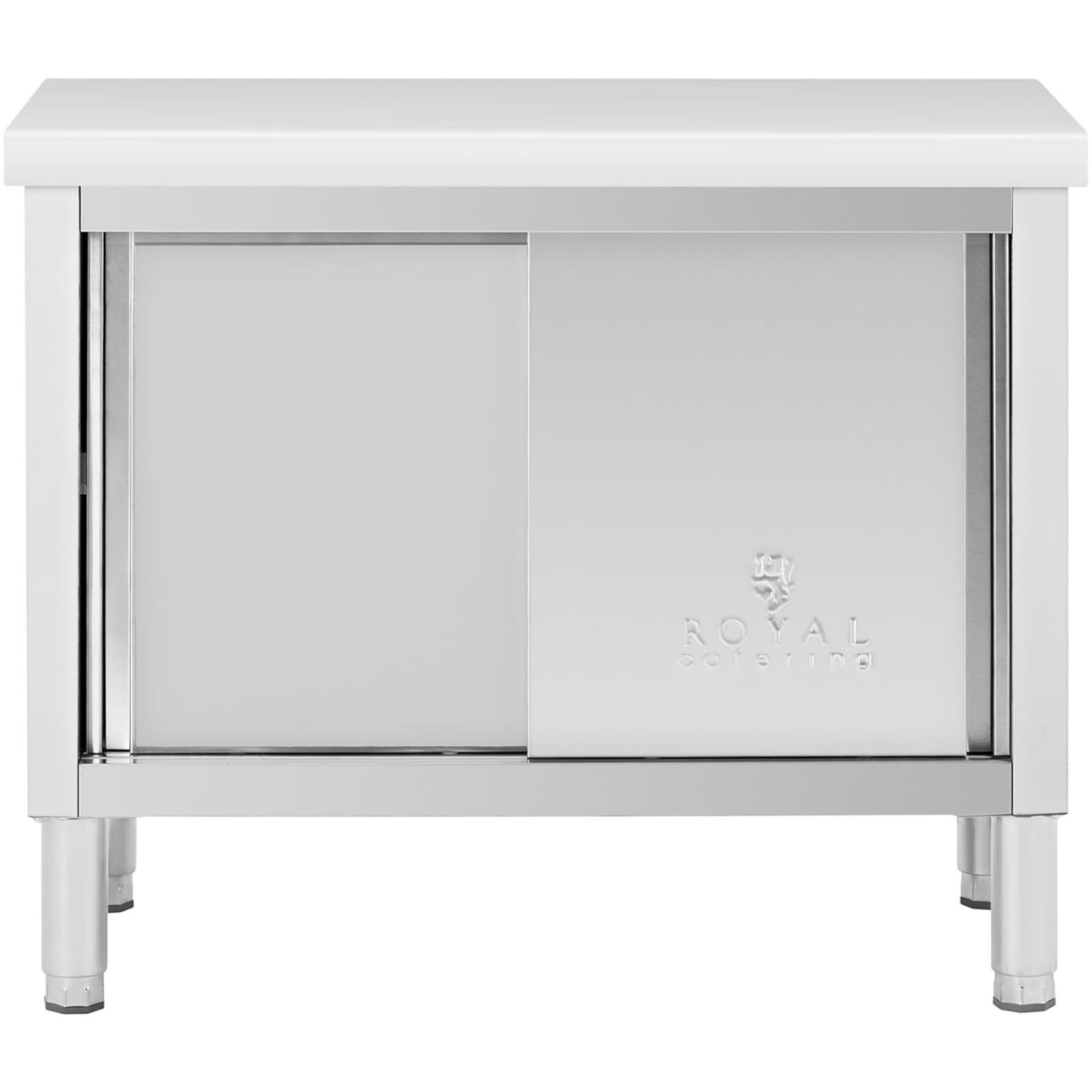 

Stół gastronomiczny z szafką z drzwiami suwanymi STAL 100 x 50 cm do 330 kg