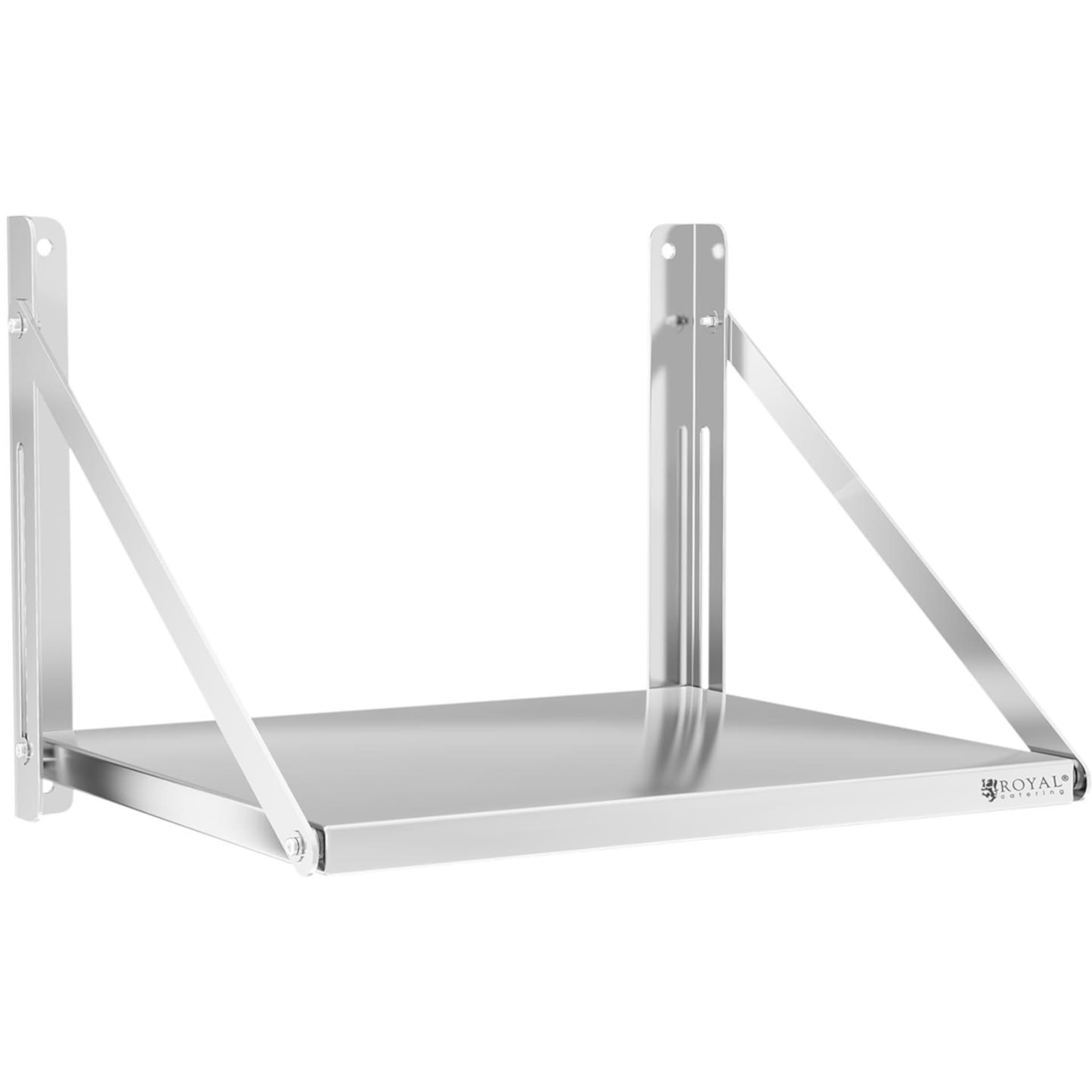 

Półka ścienna gastronomiczna składana ze stali nierdzewnej do 40 kg 60 x 45 cm