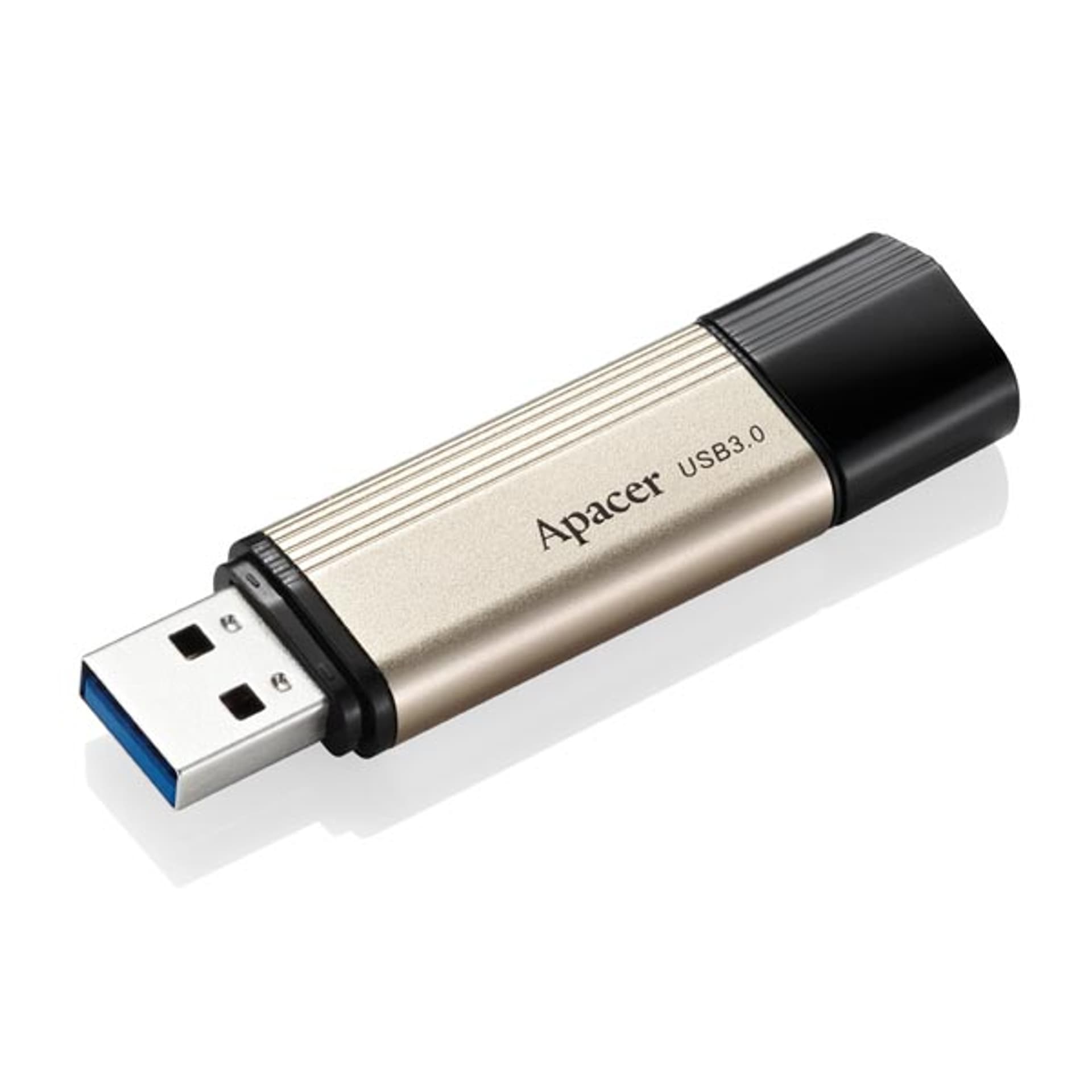 

Apacer USB flash disk, USB 3.0, 64GB, AH353, złoty, AP64GAH353C-1, USB A, z osłoną