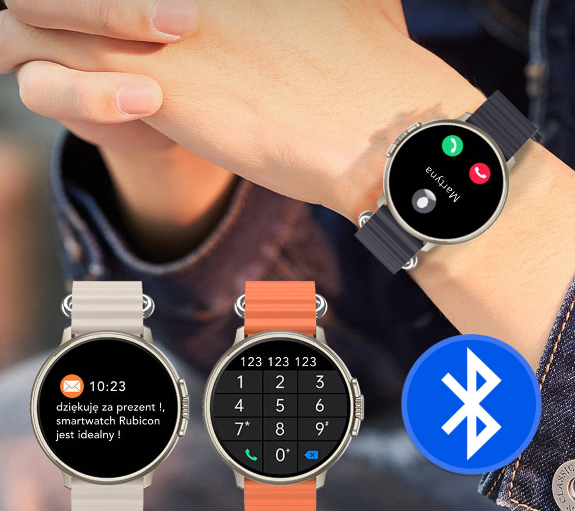 

SMARTWATCH UNISEX Rubicon RNCF15 - BLUETOOTH CALL, ŁADOWANIE BEZPRZEWODOWE (sr057b)