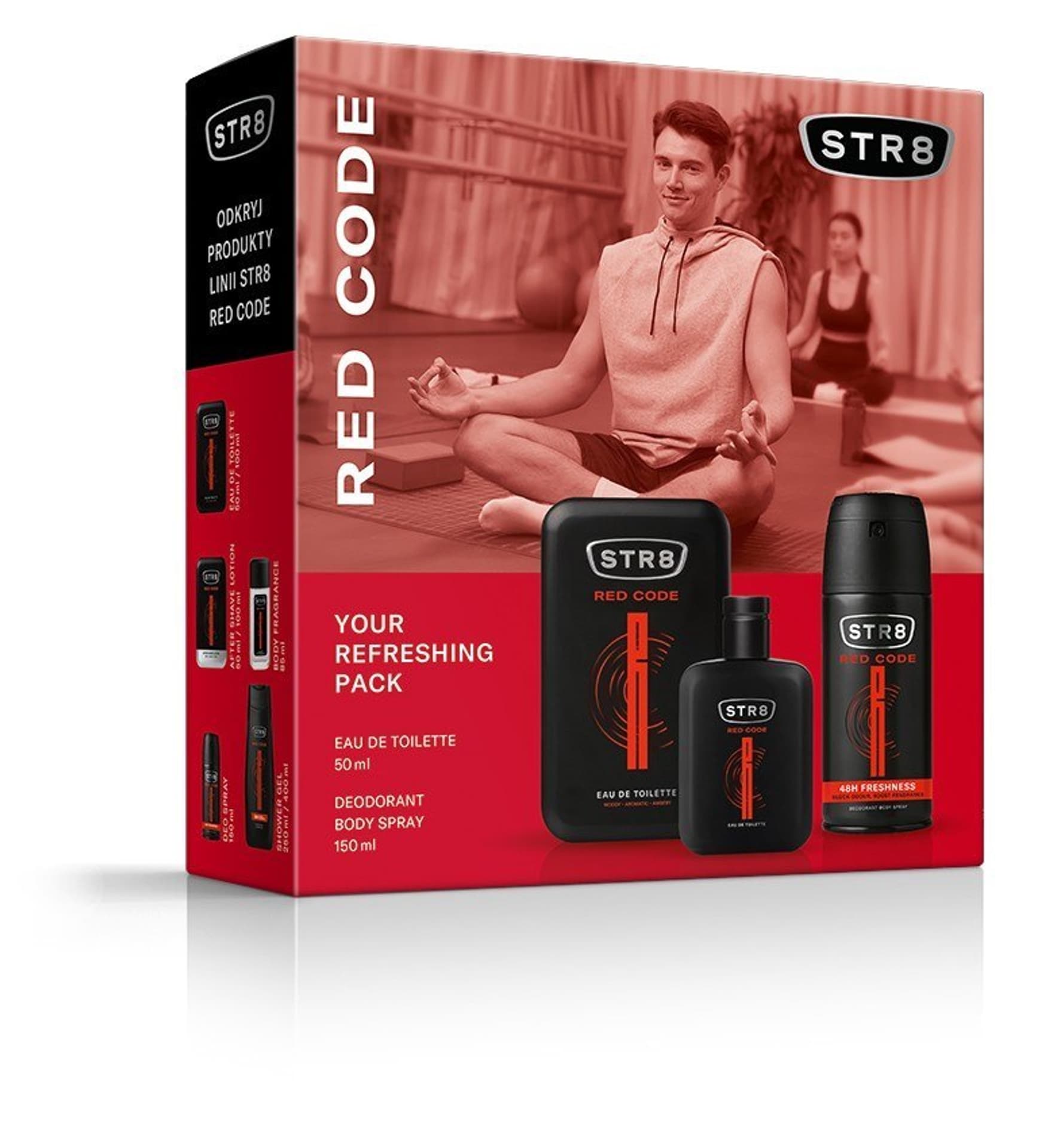 

STR 8 Zestaw prezentowy Red Code (Woda toaletowa 50ml+Deo spray 150ml)