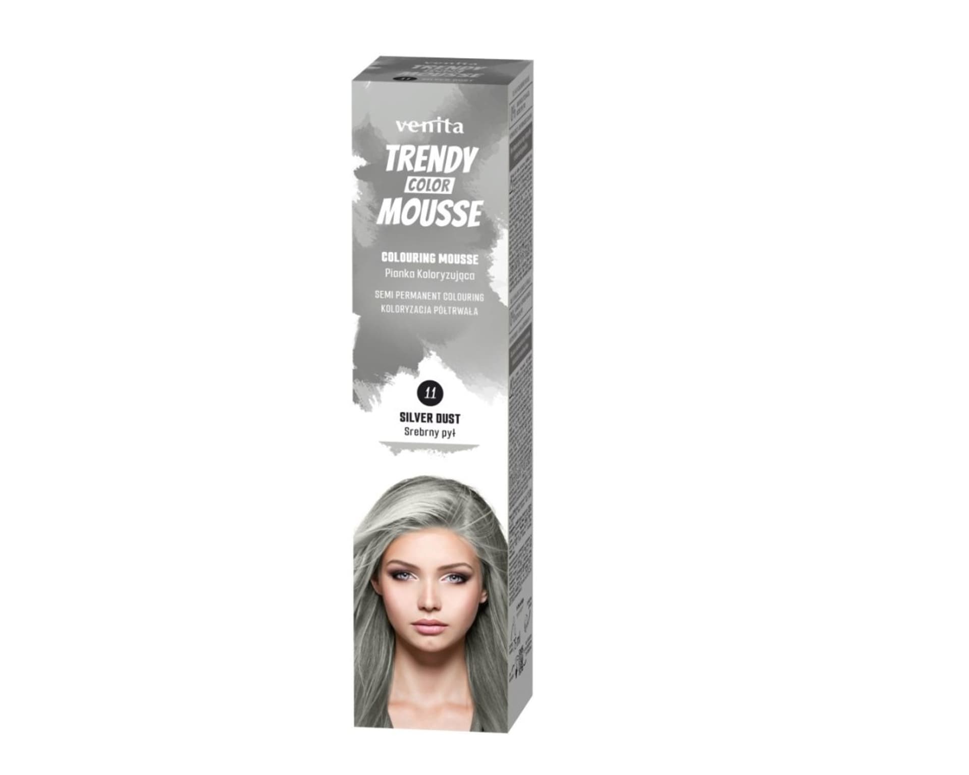 

VENITA Trendy Color Mousse Pianka koloryzująca do włosów - 11 Silver Dust (Srebrny Pył) 75ml.