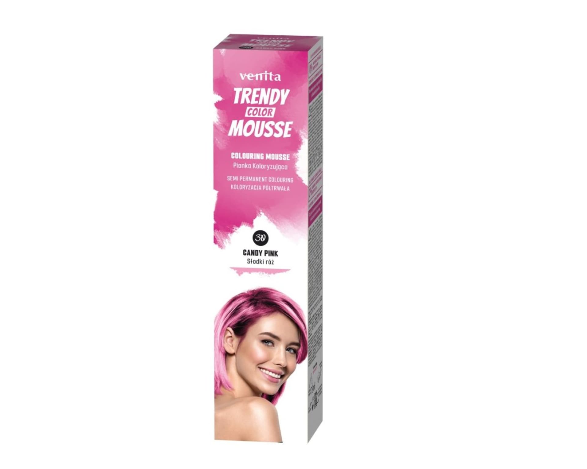 

VENITA Trendy Color Mousse Pianka koloryzująca do włosów - 30 Candy Pink (Słodki Róż) 75ml