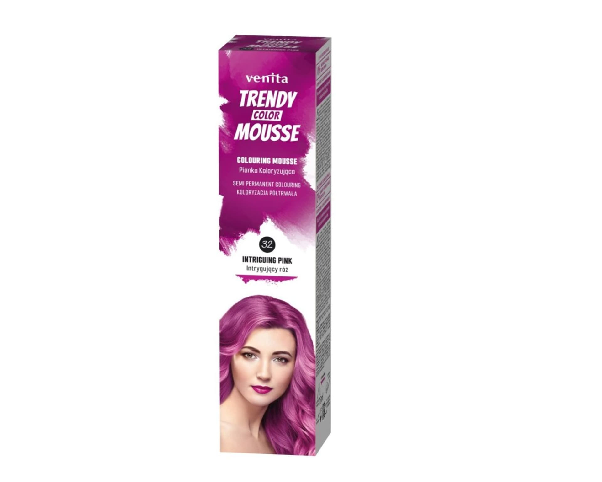 

VENITA Trendy Color Mousse Pianka koloryzująca do włosów - 32 Intriguing Pink (Intrygujący Róż) 75ml