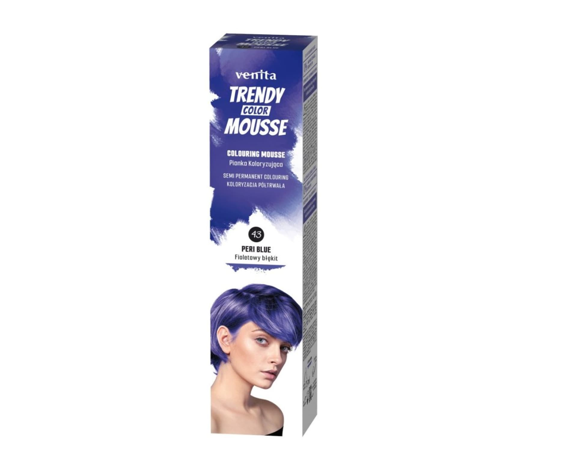 

VENITA Trendy Color Mousse Pianka koloryzująca do włosów - 43 Peri Blue (Fioletowy Błękit) 75ml