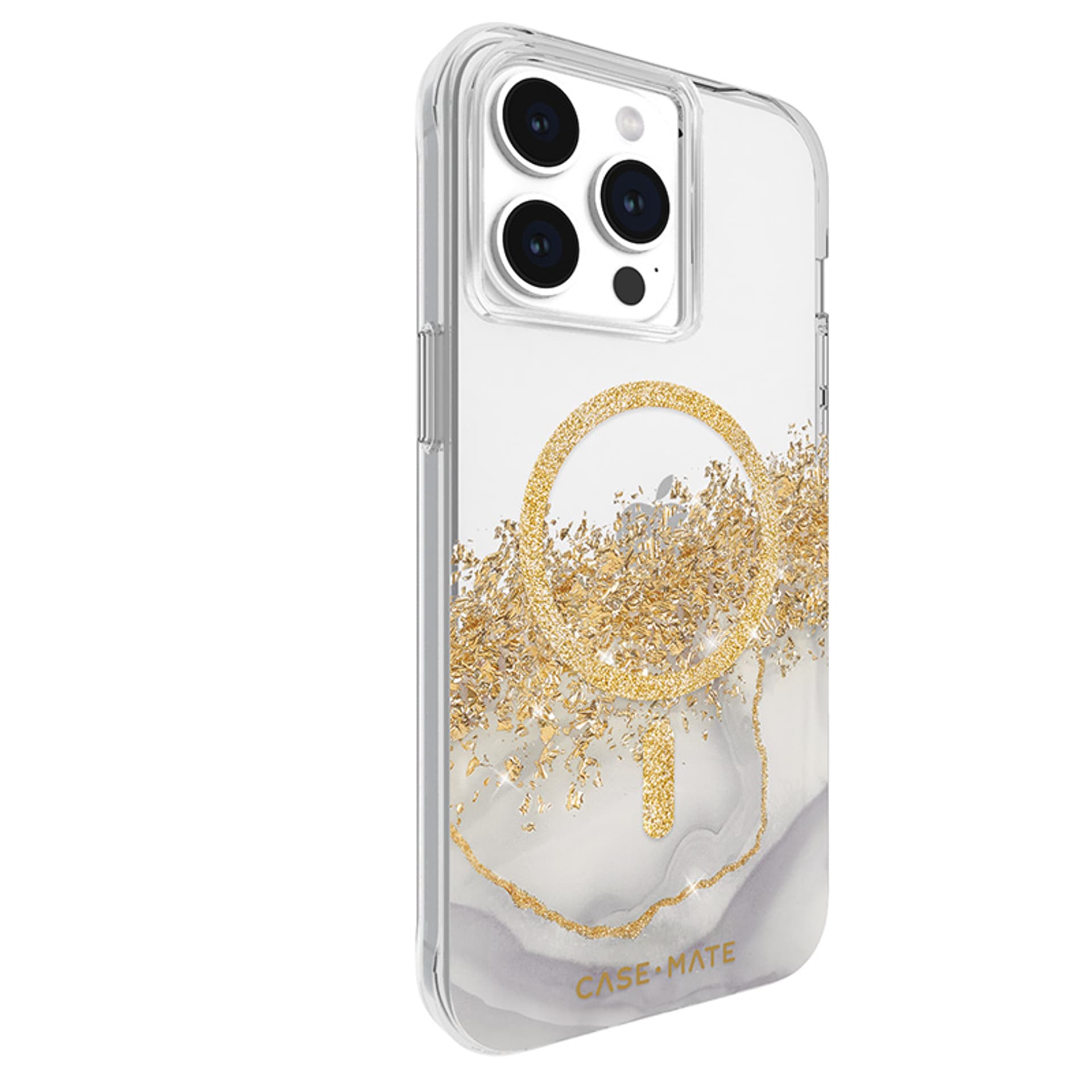 

Case-Mate Karat MagSafe - Etui iPhone 15 Pro Max zdobione złotem (Marble)
