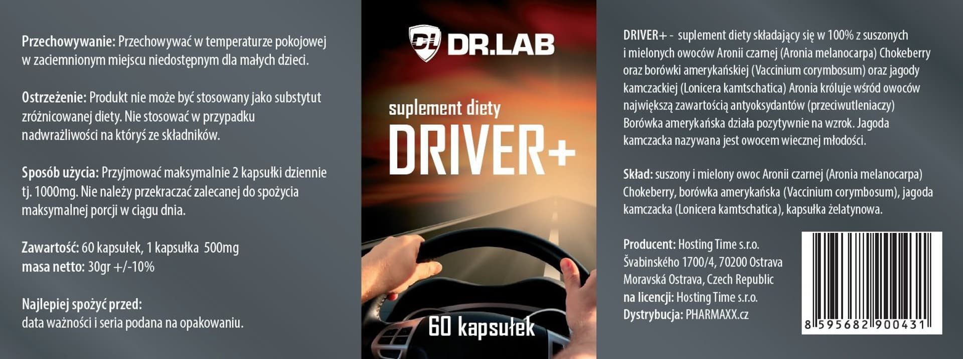 

Dr.Lab Driver+ 60 kaps. suplemet diety