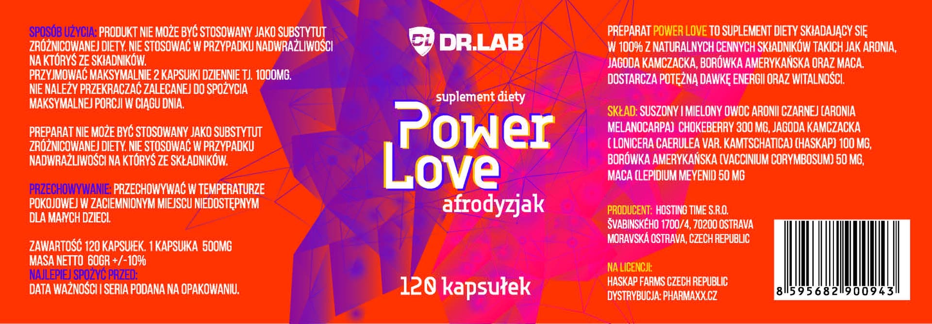 

Dr.Lab POWER LOVE 120 kaps. suplemet diety