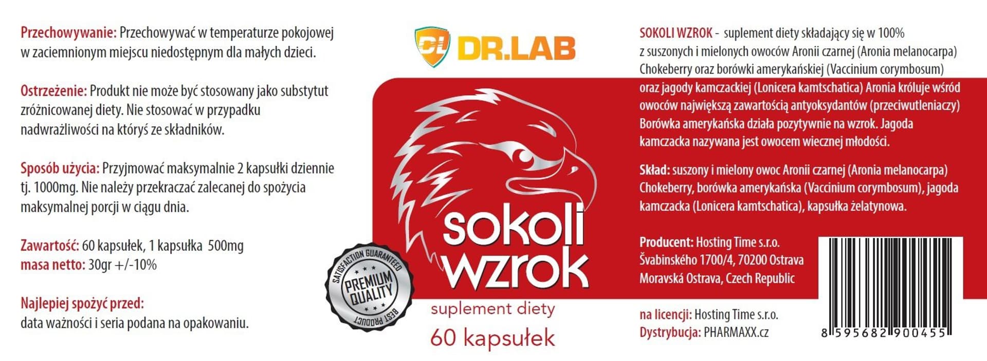 

Dr.Lab SOKOLI WZROK 60 kaps. suplemet diety