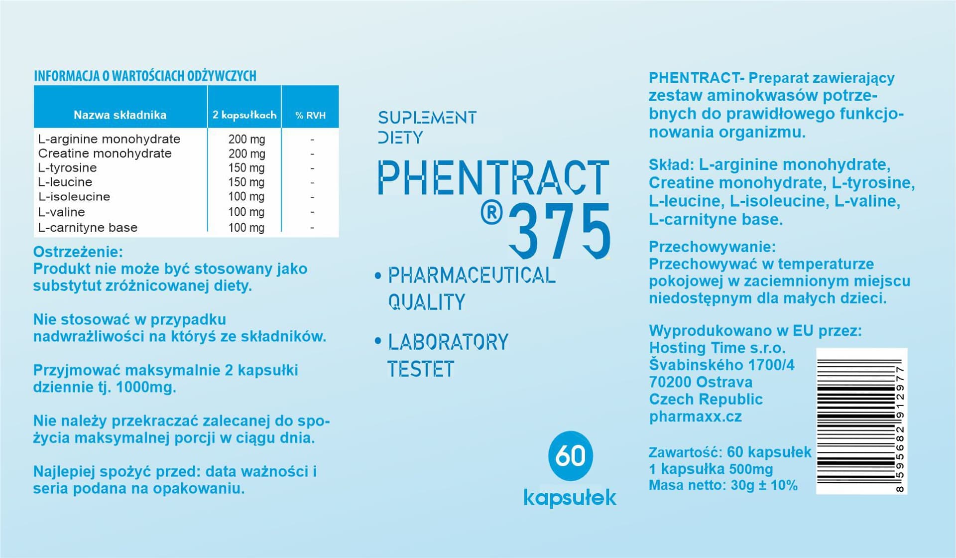 

Dr.Lab PHENTRACT 60 kaps. suplemet diety