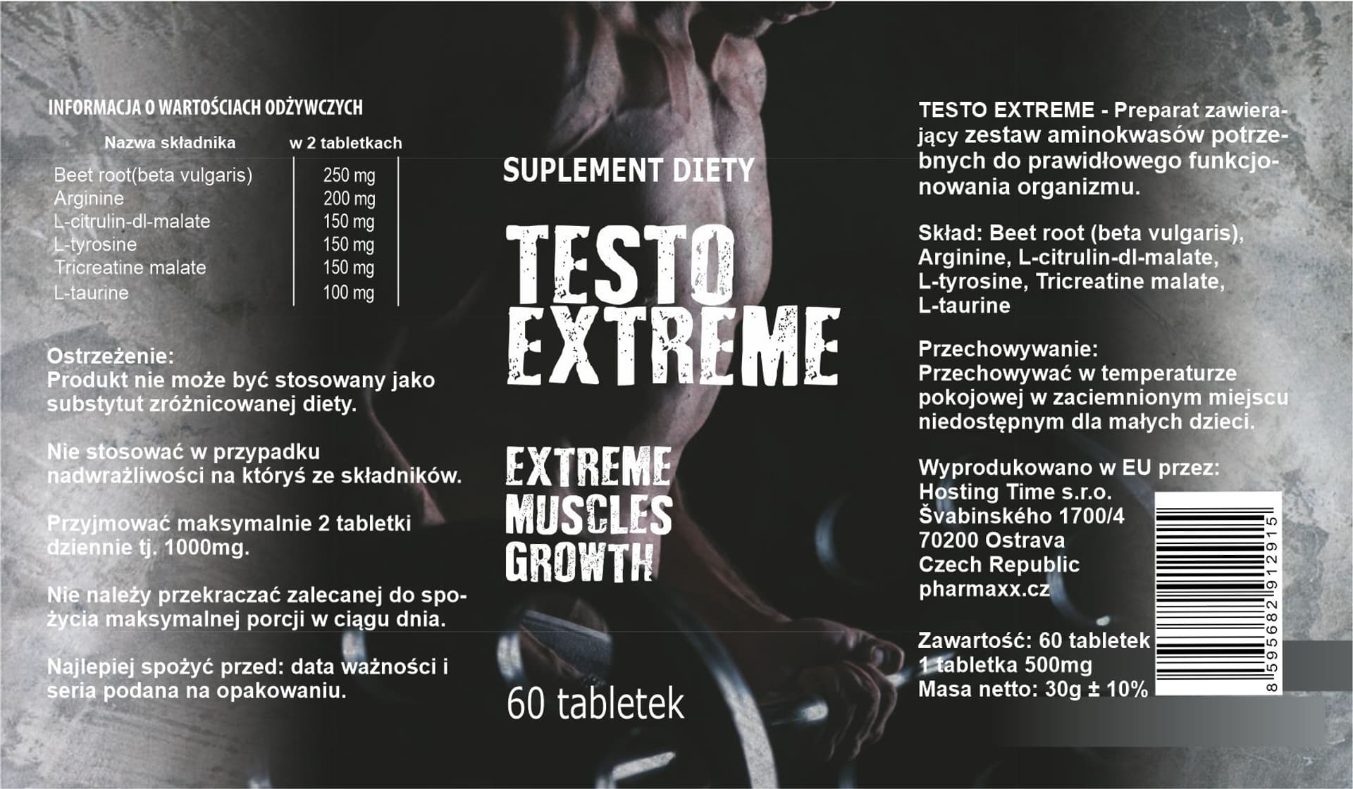 

Dr.Lab TESTO EXTREME BLACK 60 kaps. suplemet diety