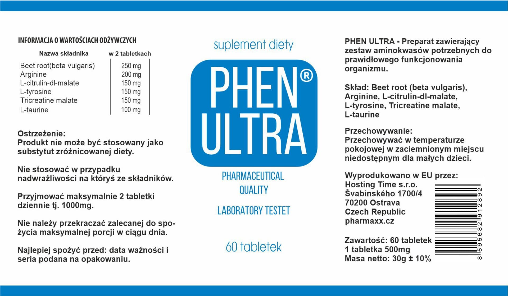 

Dr.Lab PHEN ULTRA 60 kaps. suplemet diety