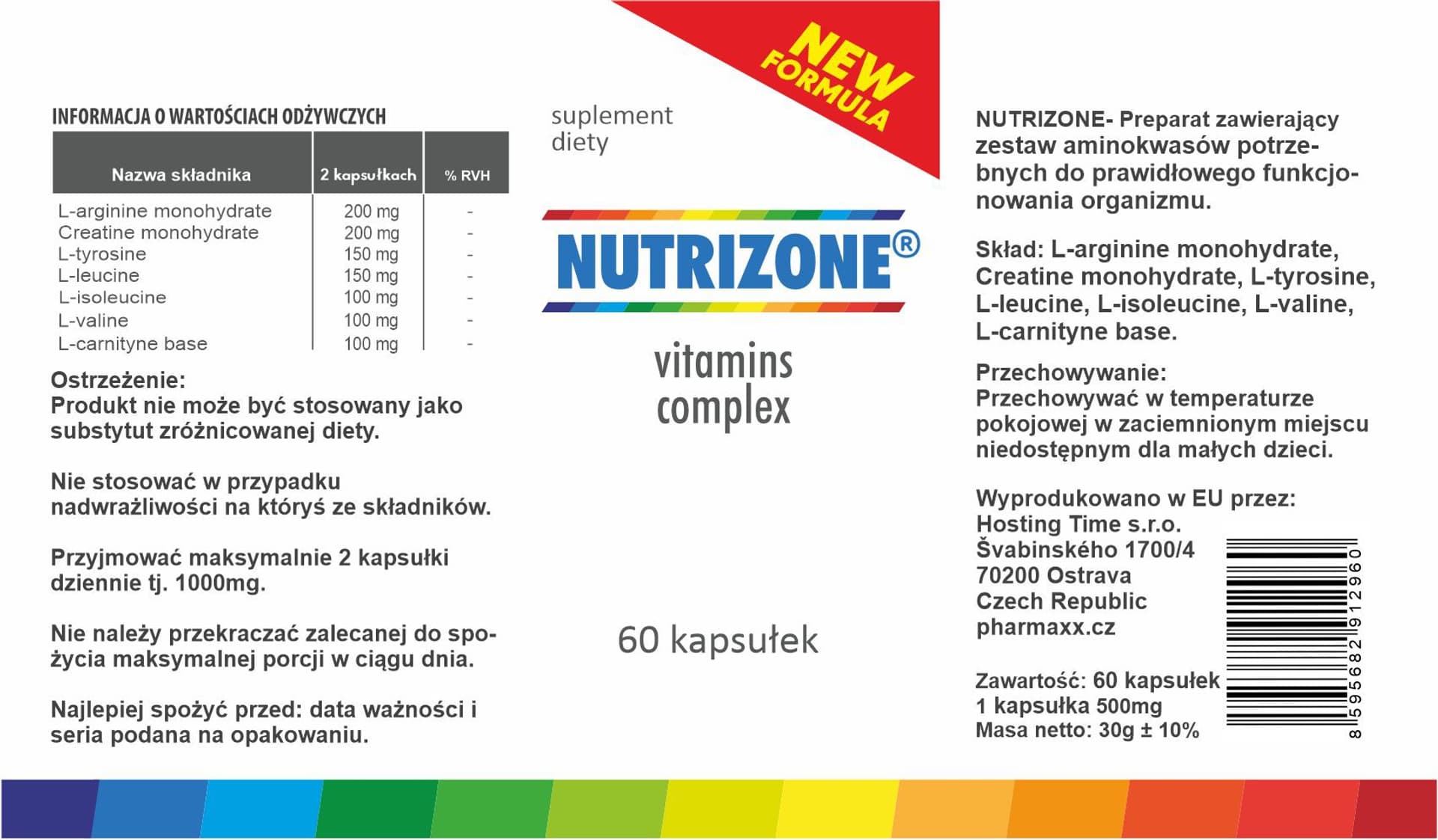 

Dr.Lab NUTRIZONE 60 kaps. suplemet diety