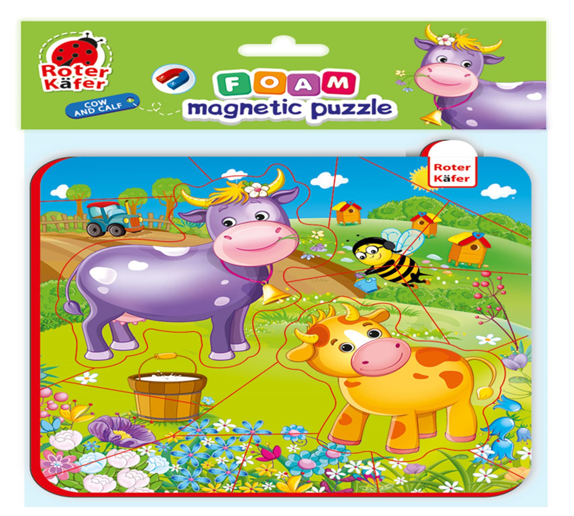 

PIANKOWE PUZZLE MAGNETYCZNE ZWIERZĘTA NA FARMIE GRA EDUKACYJNA ROTER KAFER