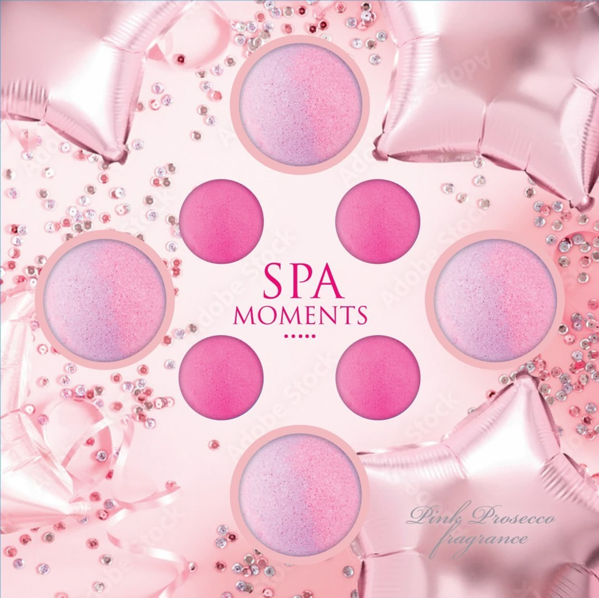 

ESTETICA GROUPS Zestaw Musujących Kul do kąpieli SPA MOMENTS - Pink Prosecco 1op.