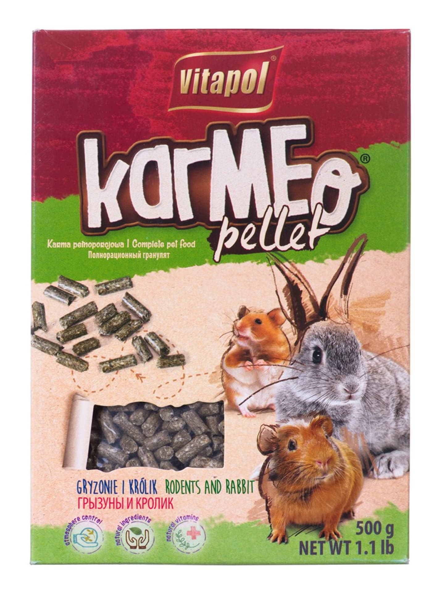 

VITAPOL Pokarm pełnowartościowy dla gryzoni granulat 500g