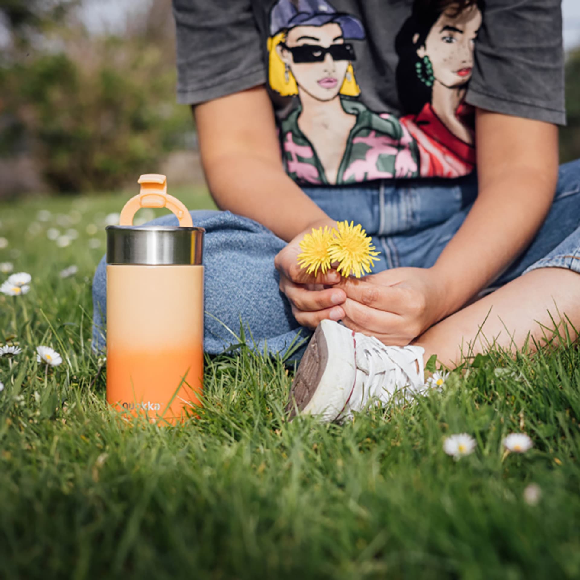 

Quokka Boost Coffee Tumbler - Kubek termiczny ze stali nierdzewnej z zaparzaczem 400 ml (Apricot Orange)