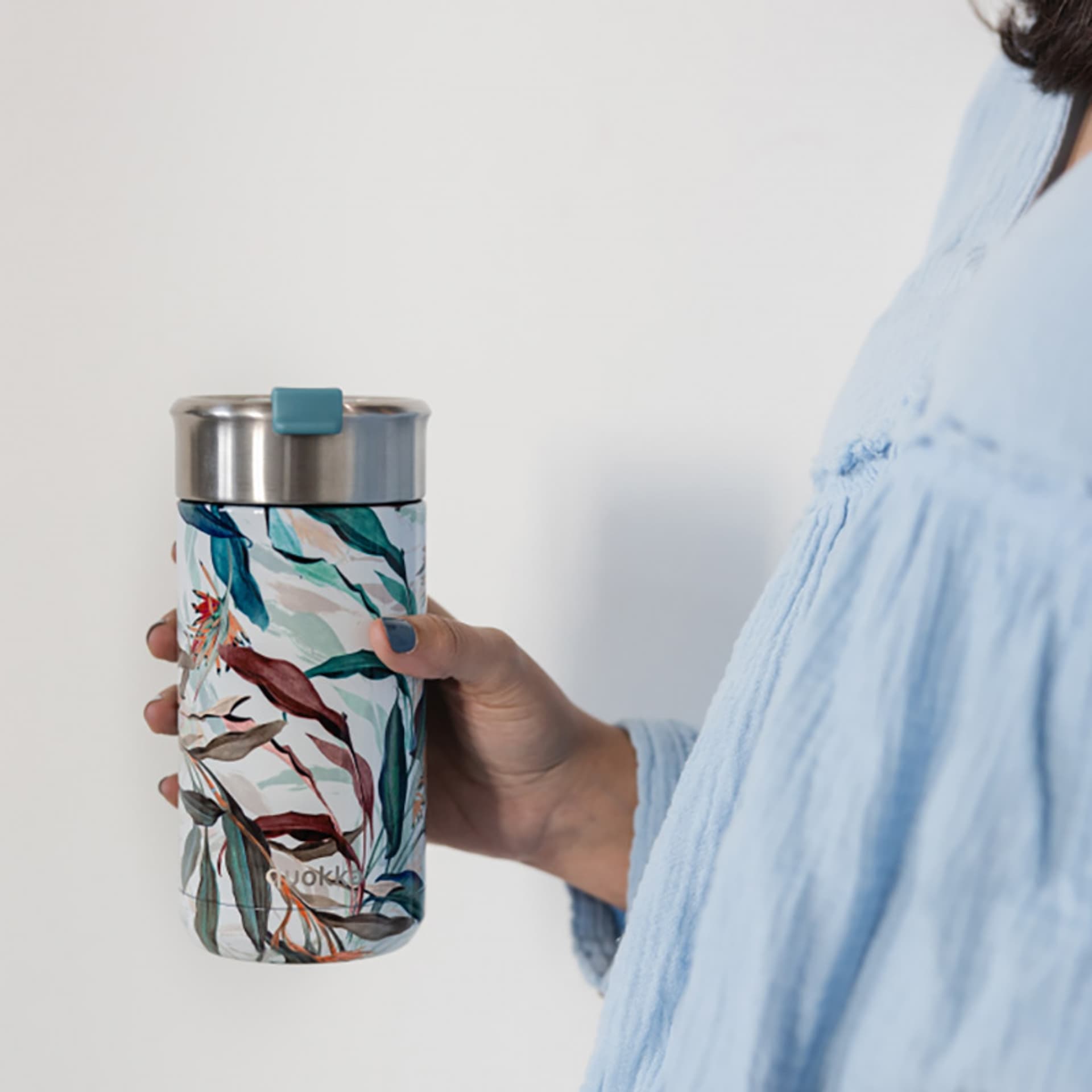 

Quokka Boost Coffee Tumbler - Kubek termiczny ze stali nierdzewnej z zaparzaczem 400 ml (Bouquet)