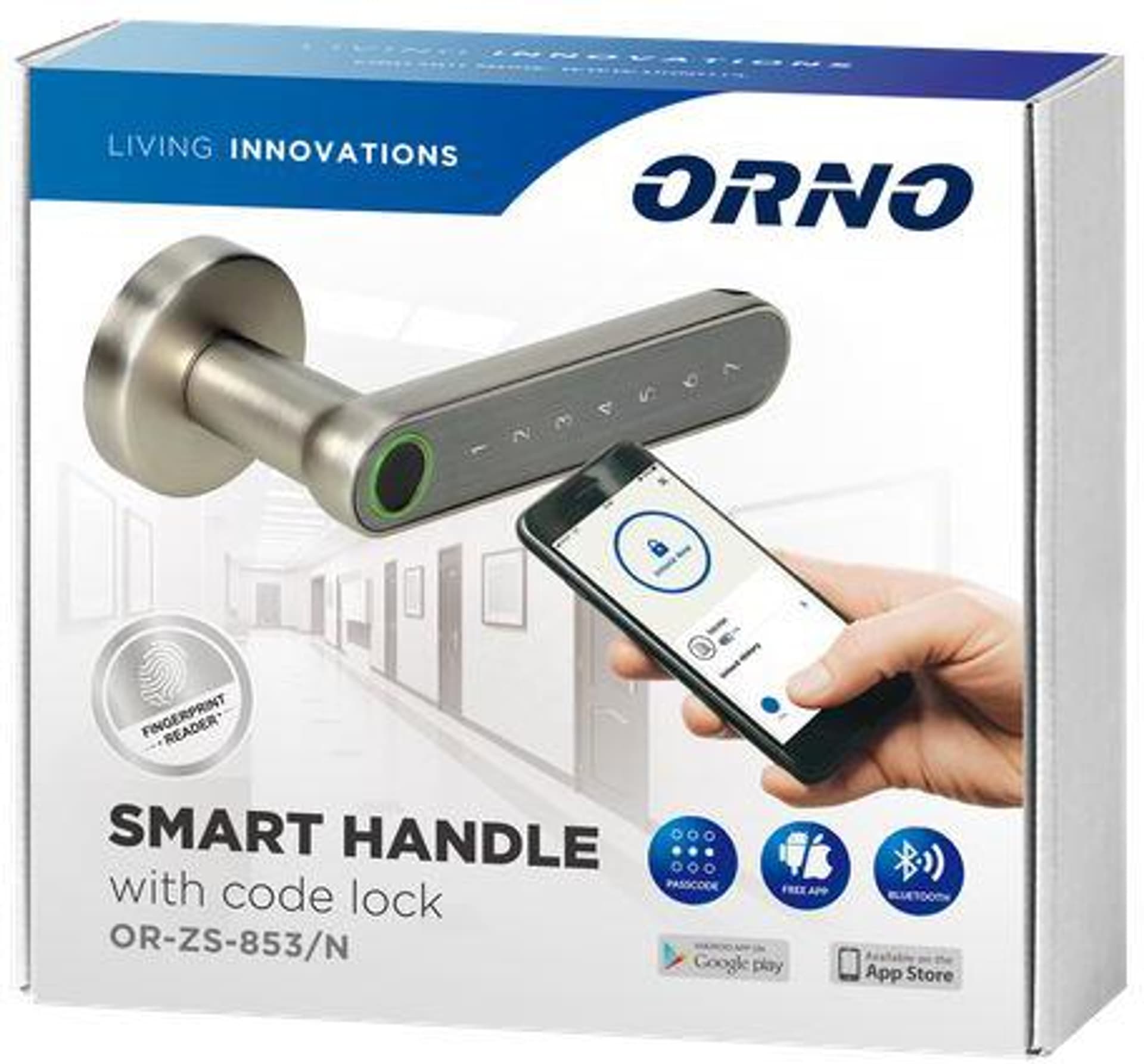 

Klamka szyfrowa ORNO z klawiaturą dotykową i funkcją smart OR-ZS-853/N